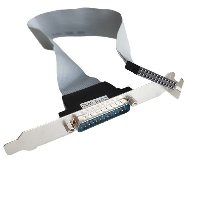 FC 2.54mm 25Pin Mainboard Motherboard Parallel LPT DB25 Print Port Bracket Cable