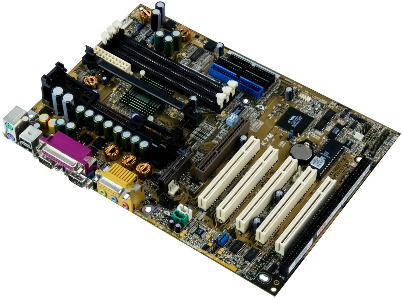 ASUS K7M AMD 751 SLOT 1 3x SDRAM ISA 5x PCI AGP ATX MOTHERBOARD