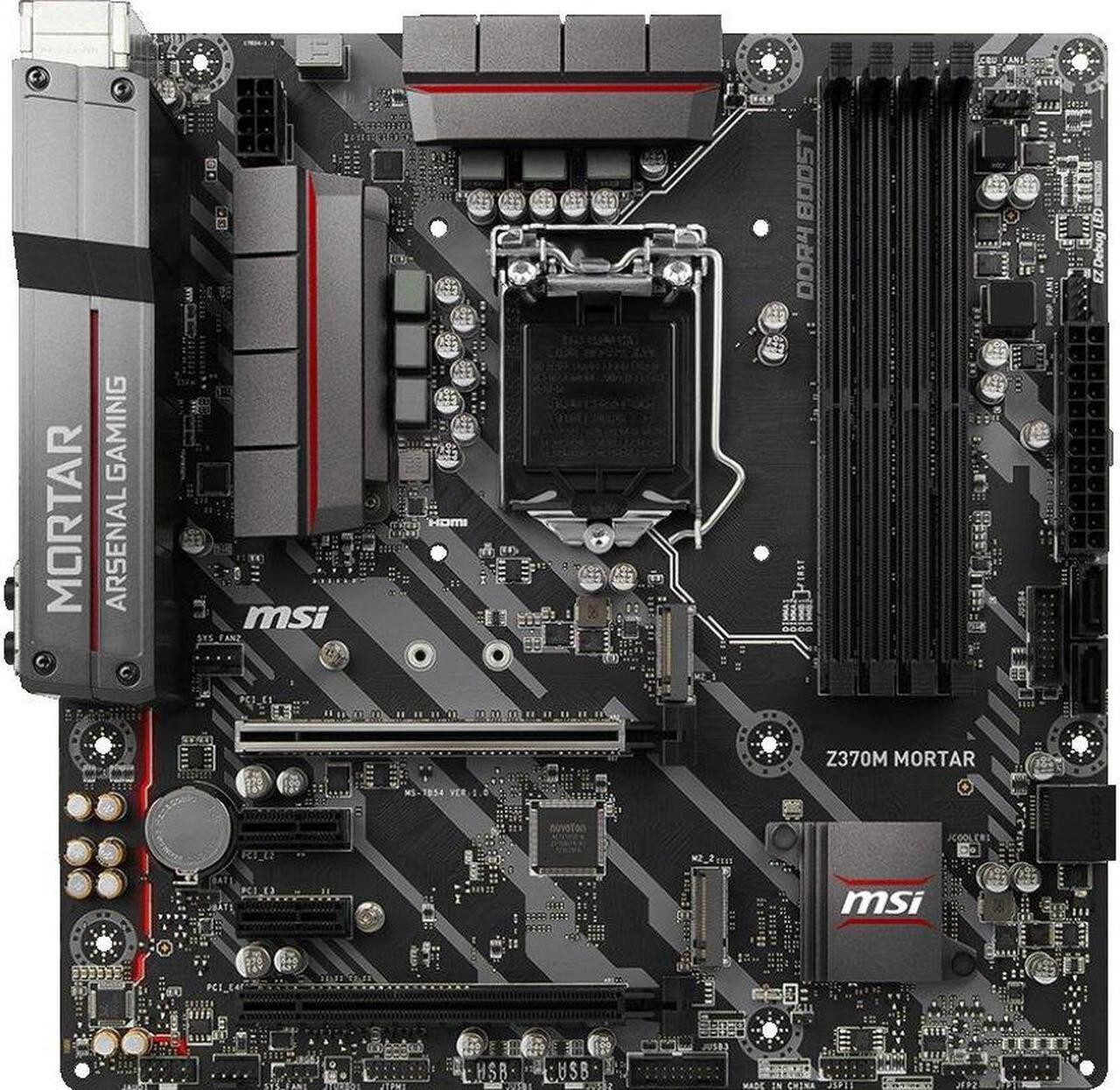 MSI ARSENAL GAMING Z370M MORTAR LGA 1151 Intel Z370 Micro ATX Intel Motherboard