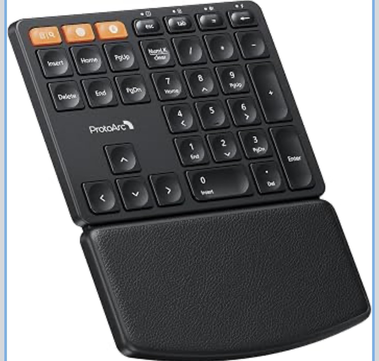 ProtoArc EK04 N Wireless Numeric Keypad Bluetooth 2.4G Wrist Rest Black New