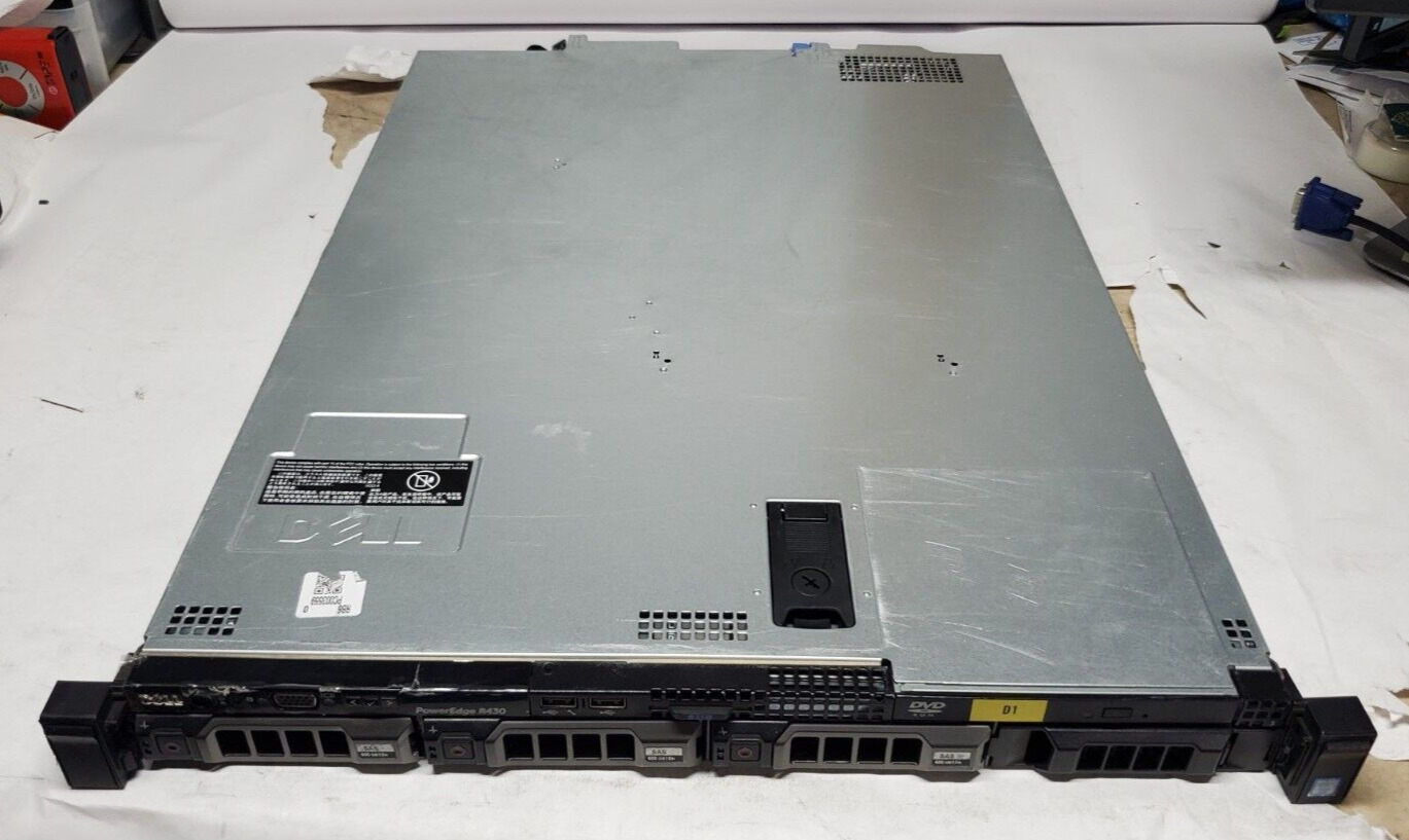 Dell PowerEdge R430 E28S Rack Mount Server 2x Intel Xeon E5 2630 64GB RAM No HDD
