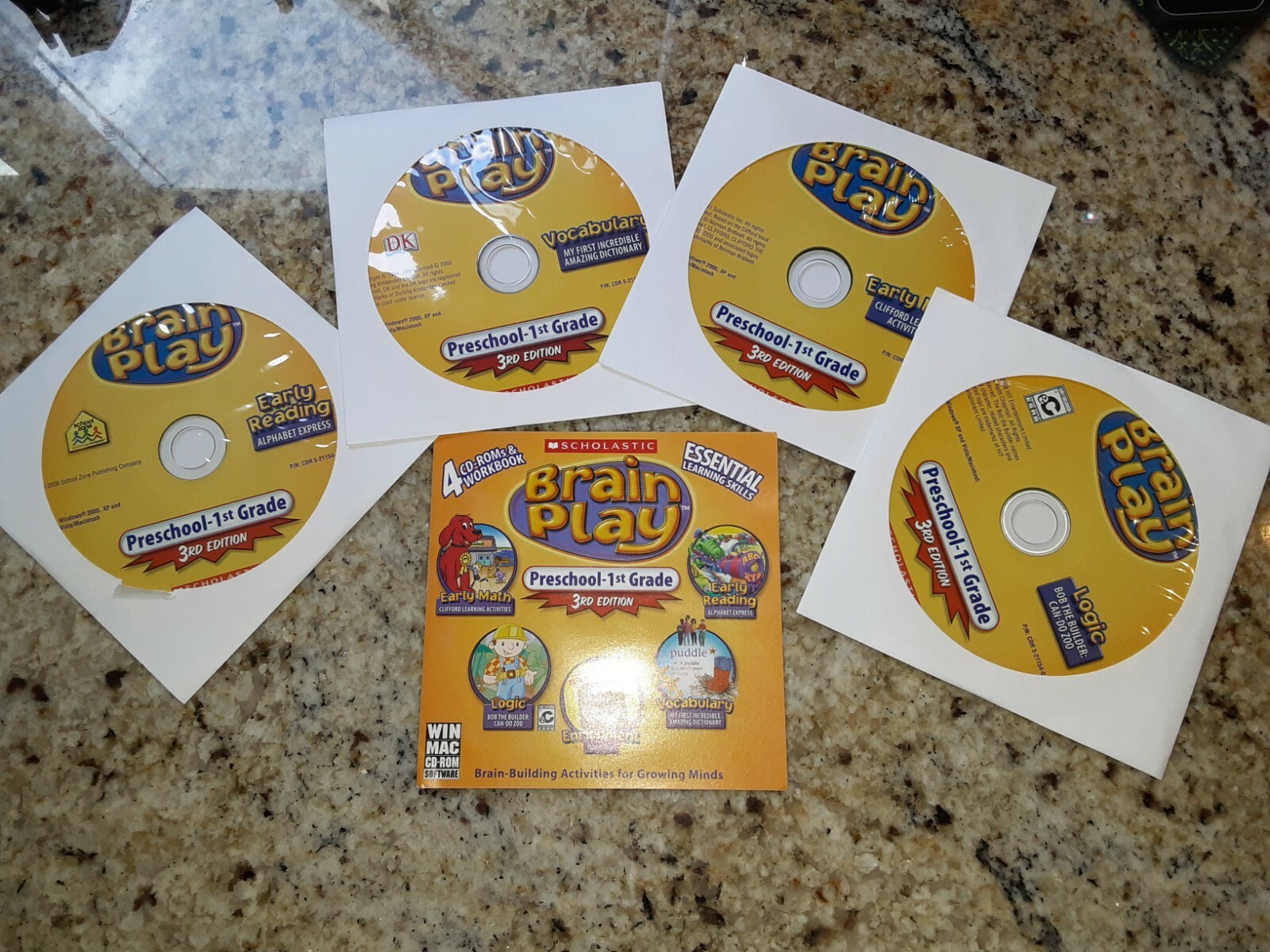 Scholastic Brain Play Preschool 1St Grade 3Rd Edition CDs only no book