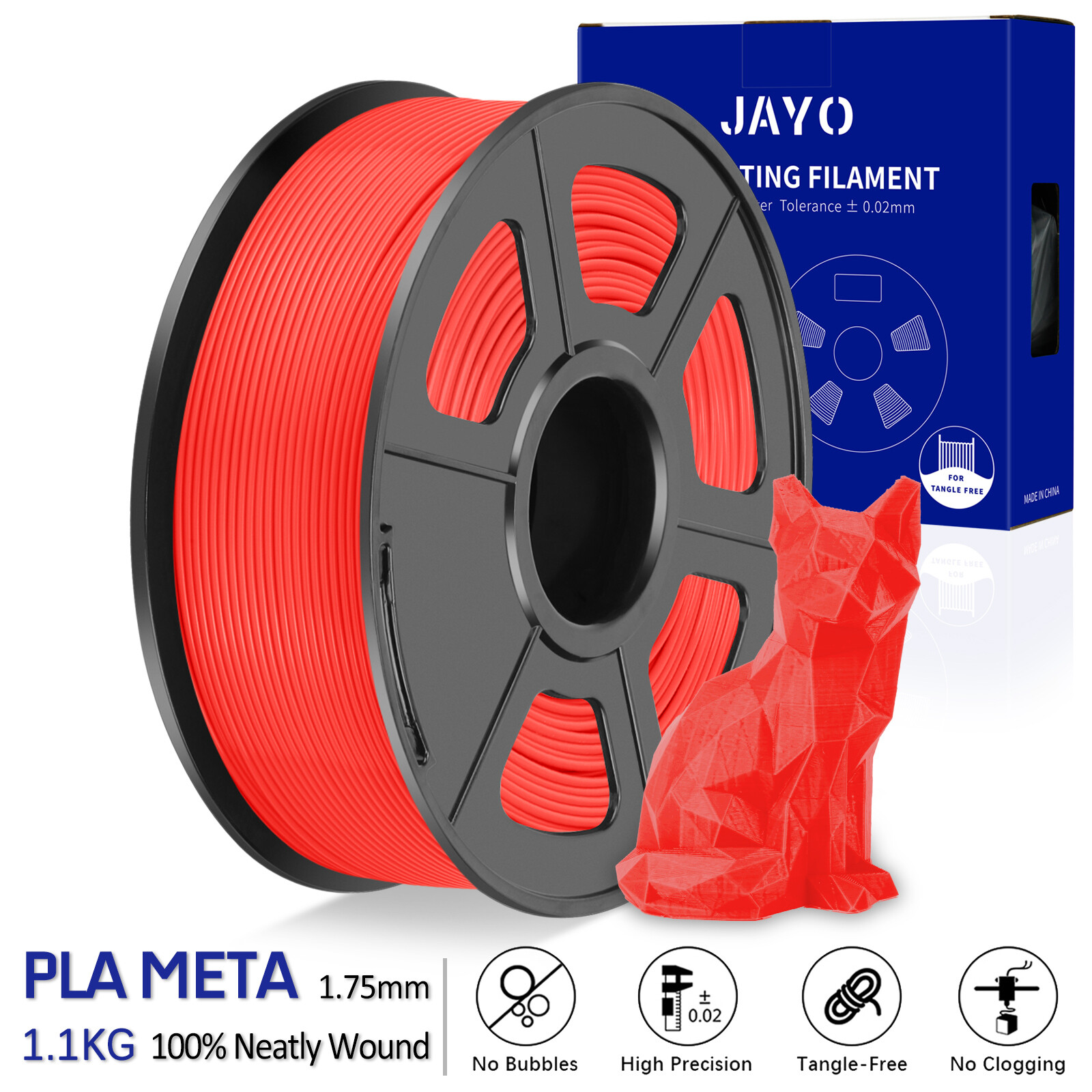 ▶BUY 4 PAY 3◀ JAYO 1.75mm 1.1KG PLA PLA+ PLA Matte SILK PETG 3D Printer Filament