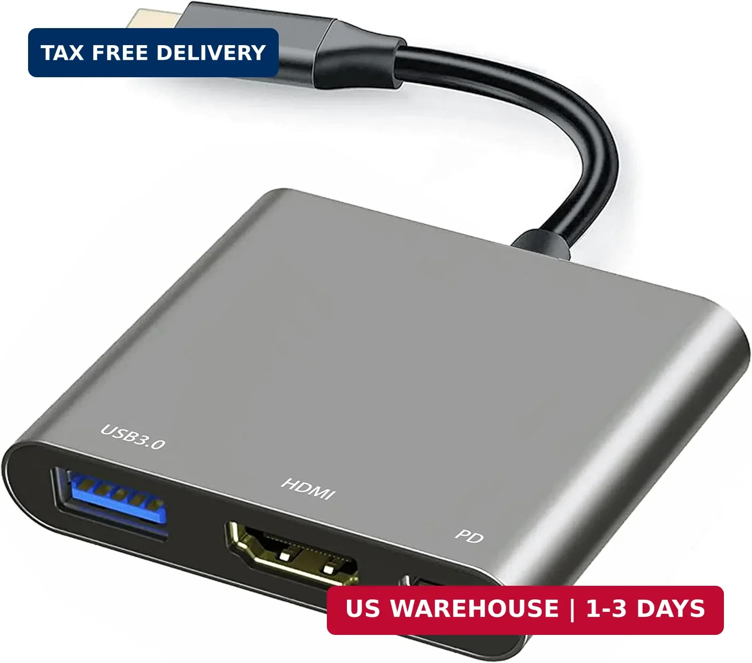 USB C to HDMI Multiport Adapter with Charging Port, HDMI to USB C Hub Adapter fo