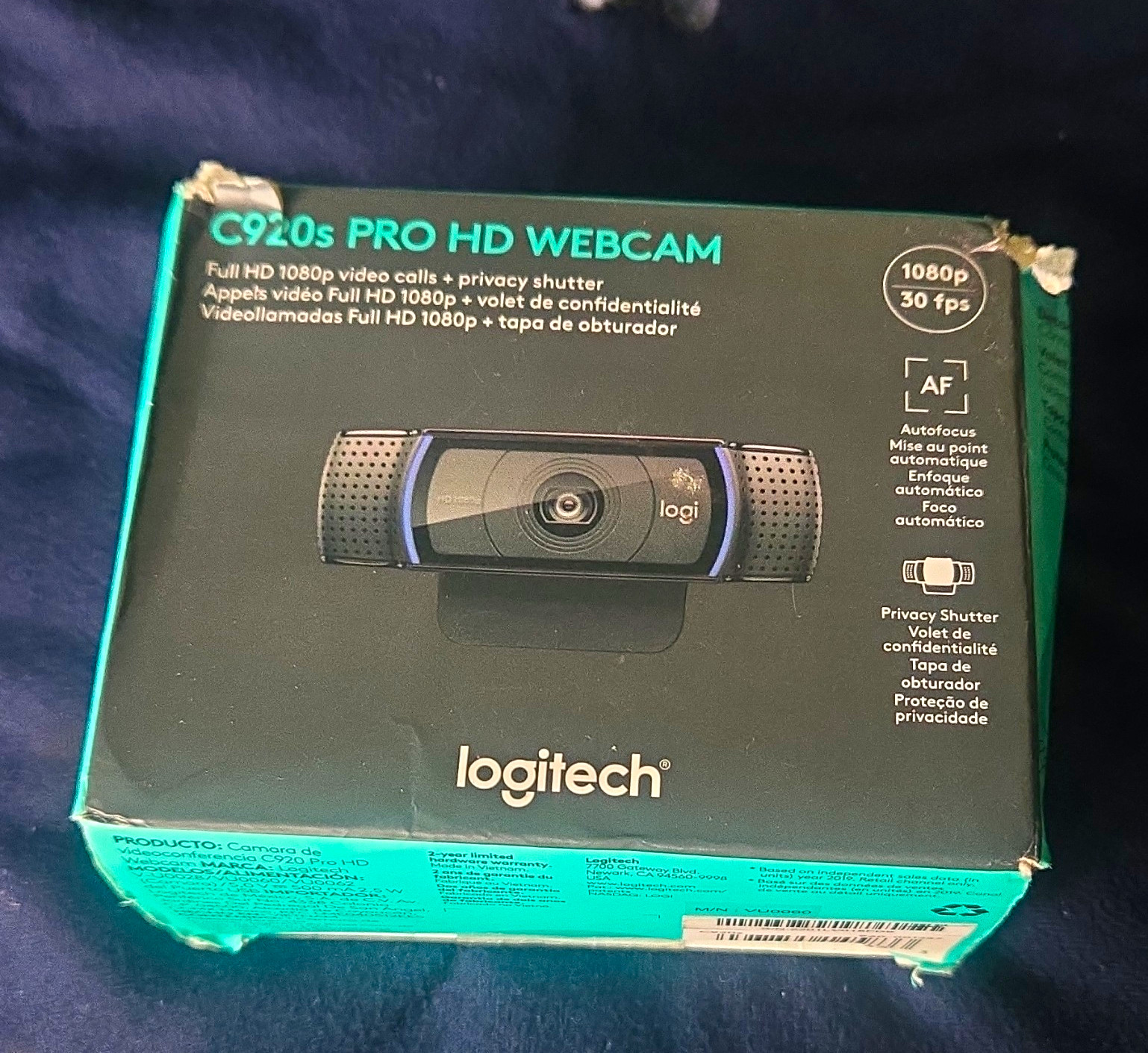 Logitech C920s Pro HD Webcam 1080p 30fps Autofocus Privacy Shutter USB