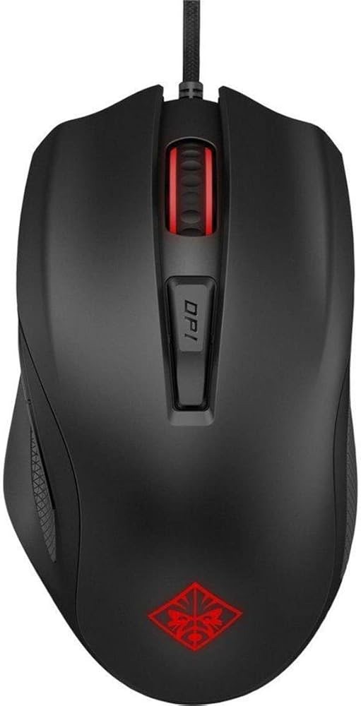 OMEN HP Mouse 600 Wired Optical Gaming Mouse with 6 Buttons 12000 dpi RGB
