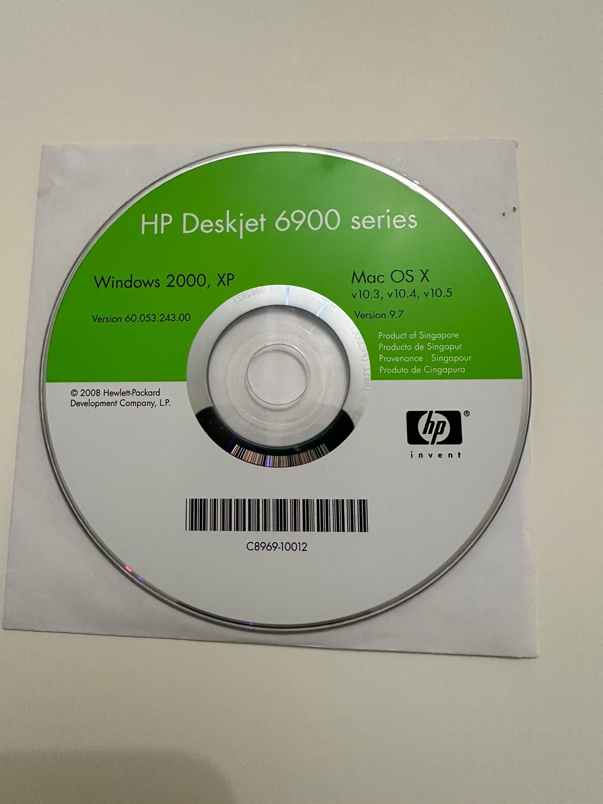 CD/DVD/DRIVER only for HP Deskjet 6940 Printer