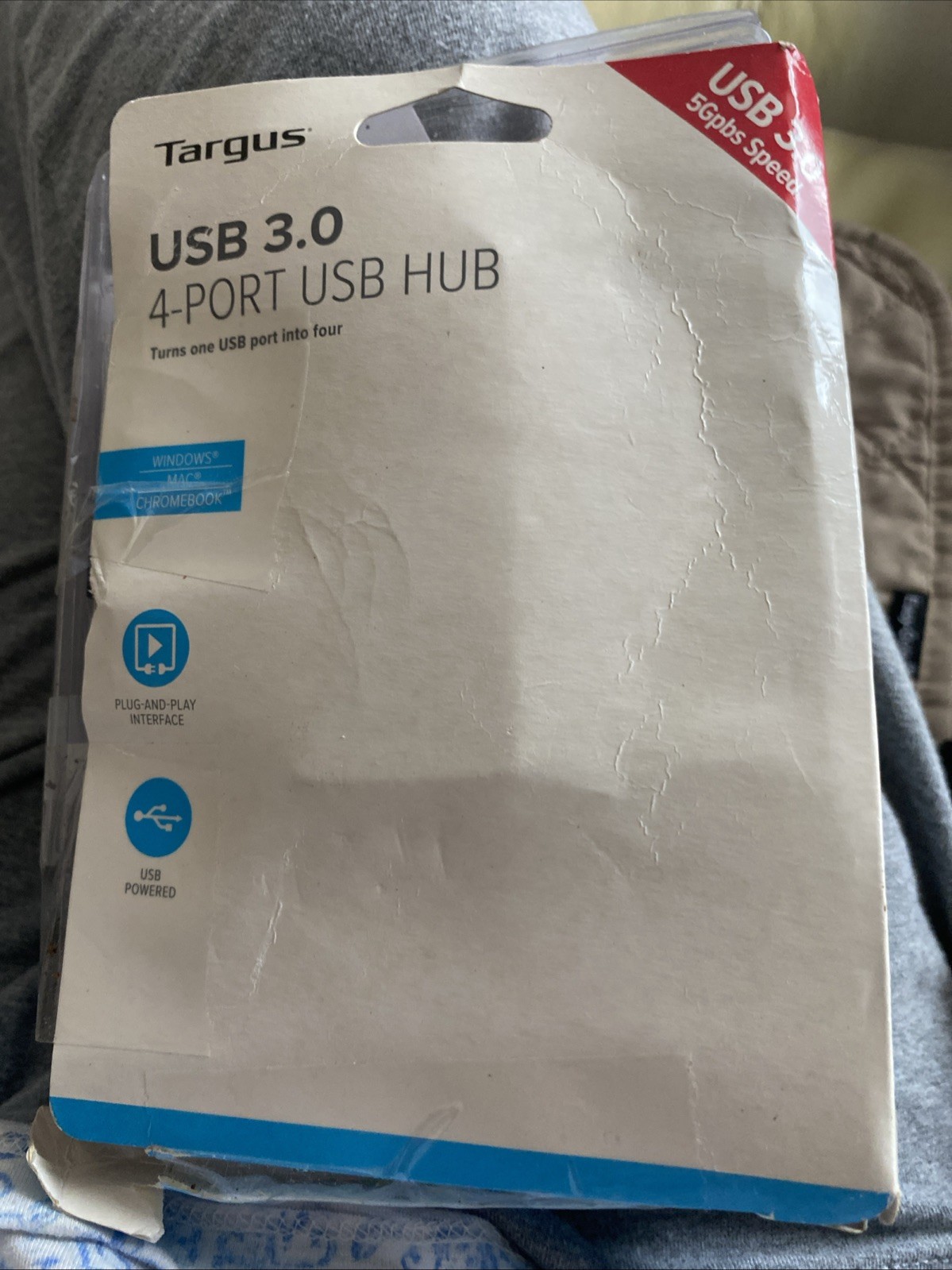Targus USB 3.0 4-Port USB Hub 5 Gpbs Speed