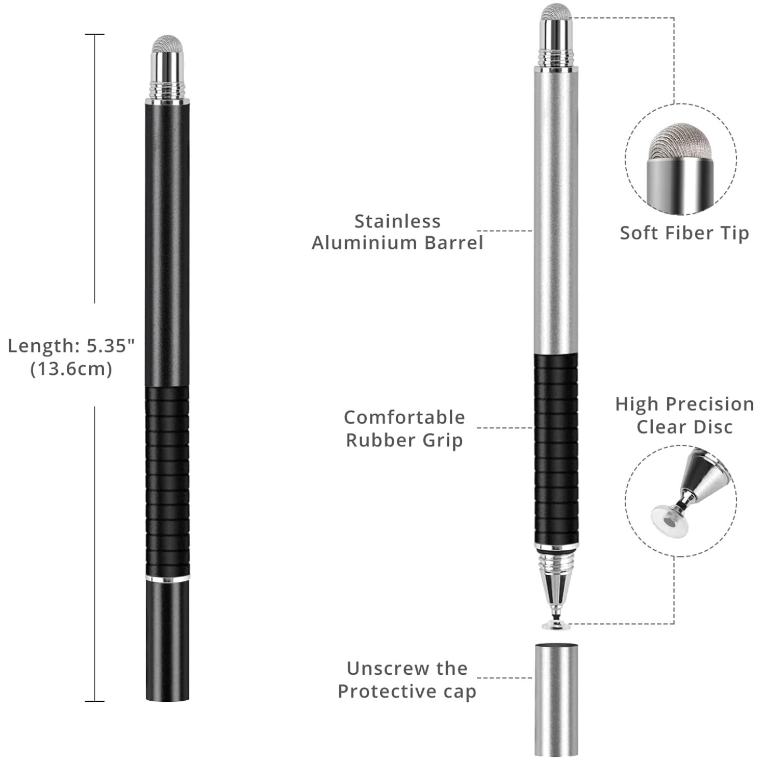 Universal Stylus Pen 4 Pack for Touch Screens