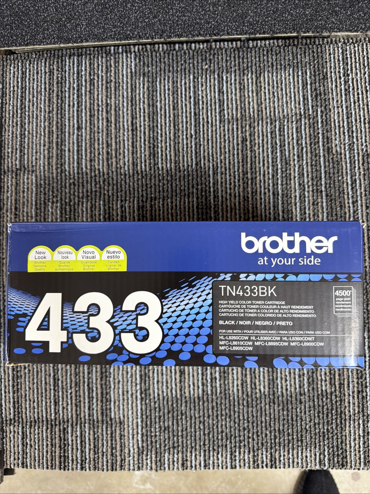 Brother TN-433 Black High Yield Toner Cartridge, TN-433BK