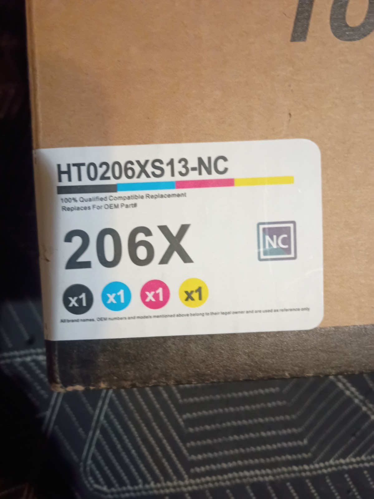 HaloFox HT0206XS13-NC 206X Compatible Color Printer Toner NO BLACK READ