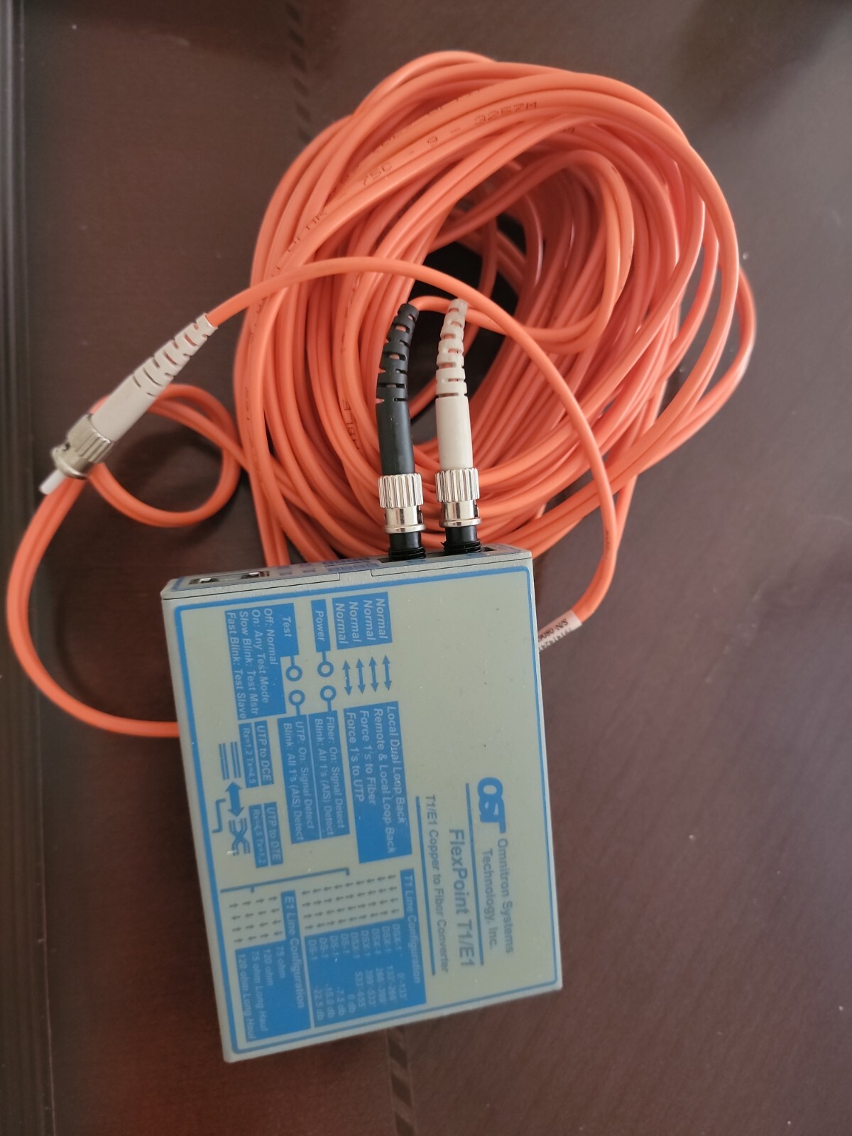 NEW Omnitron Systems 4472-1 FlexPoint T1/E1 Copper to Fiber Converter
