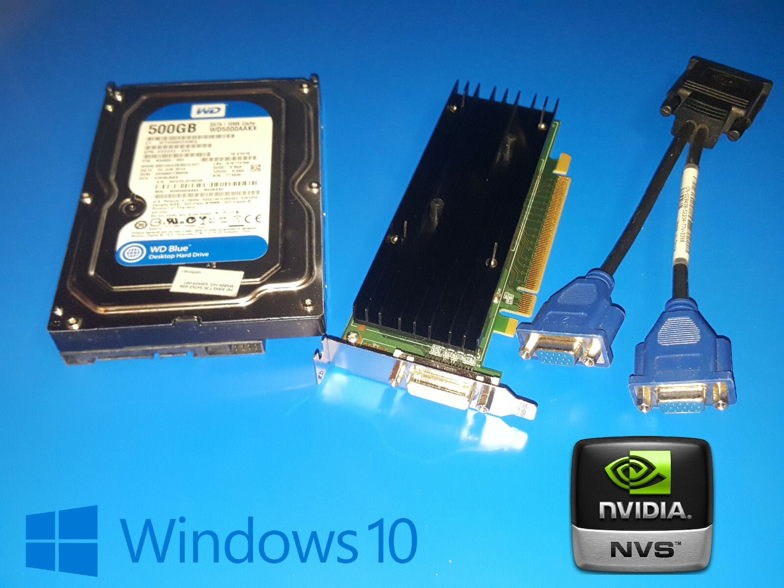 HP Pavilion Slimline s5123w Windows 10 Home 64 500GB Hard Drive + Video Card Kit