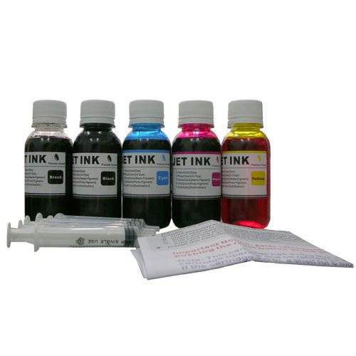 ND® High quality Anti-UV refill ink for HP printer Cartridge 4 color 5x100ml