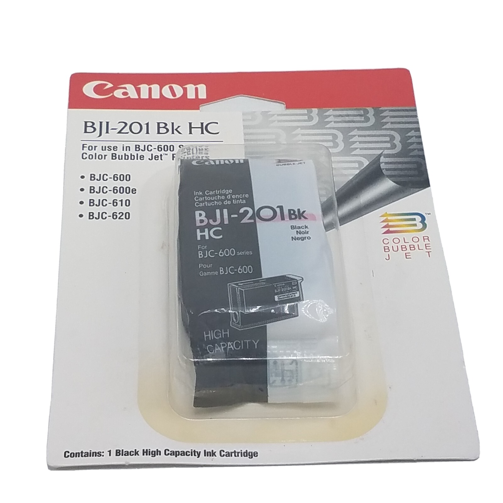 Canon BJI-201 Bk HC BJC-600 Series Color Bubble Jet Printer New Factory Sealed