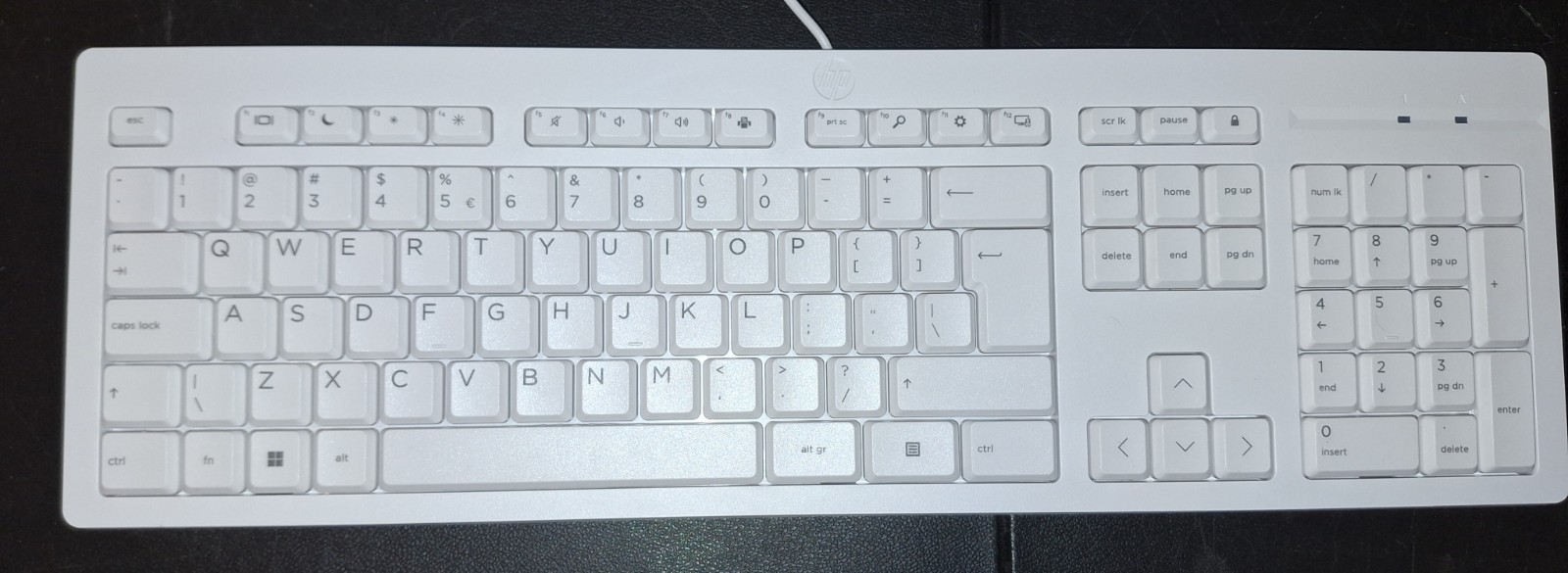HP 125 White Wired Keyboard INTL TPA-P001K New In Box Never Used
