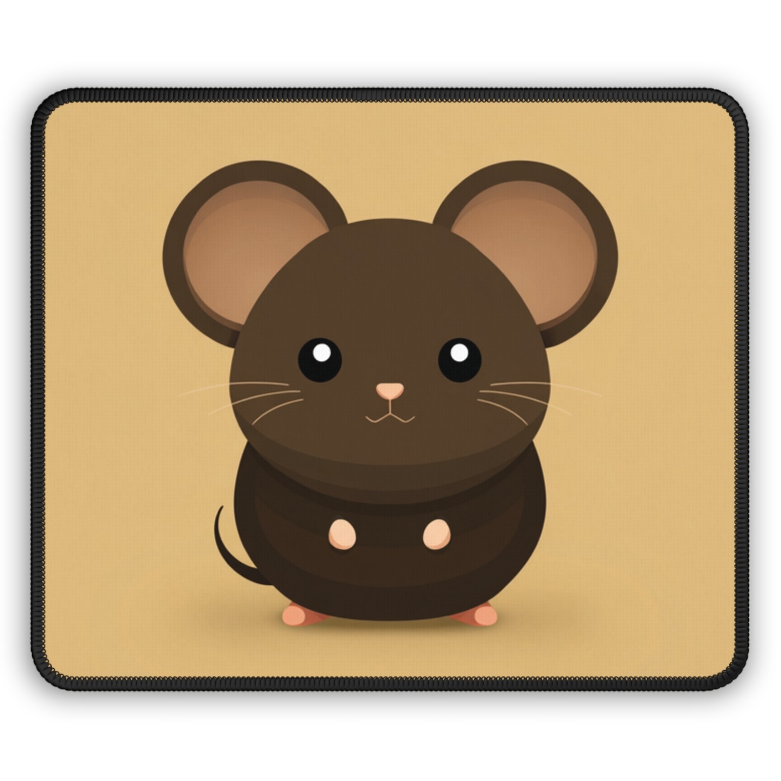 Cute Brown Mouse Gaming Mouse Pad | Kawaii Rodent Desk Mat