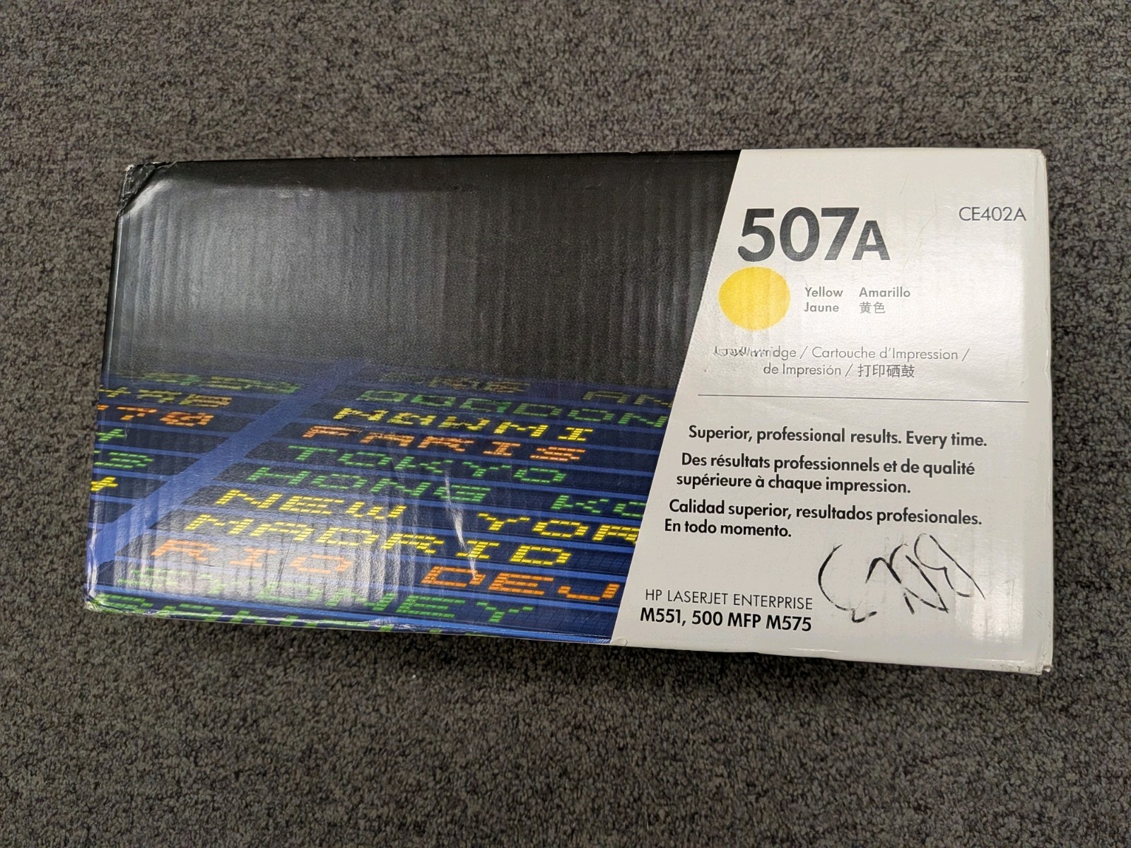 HP 507A CE402A Yellow Toner Cartridge LaserJet New Sealed