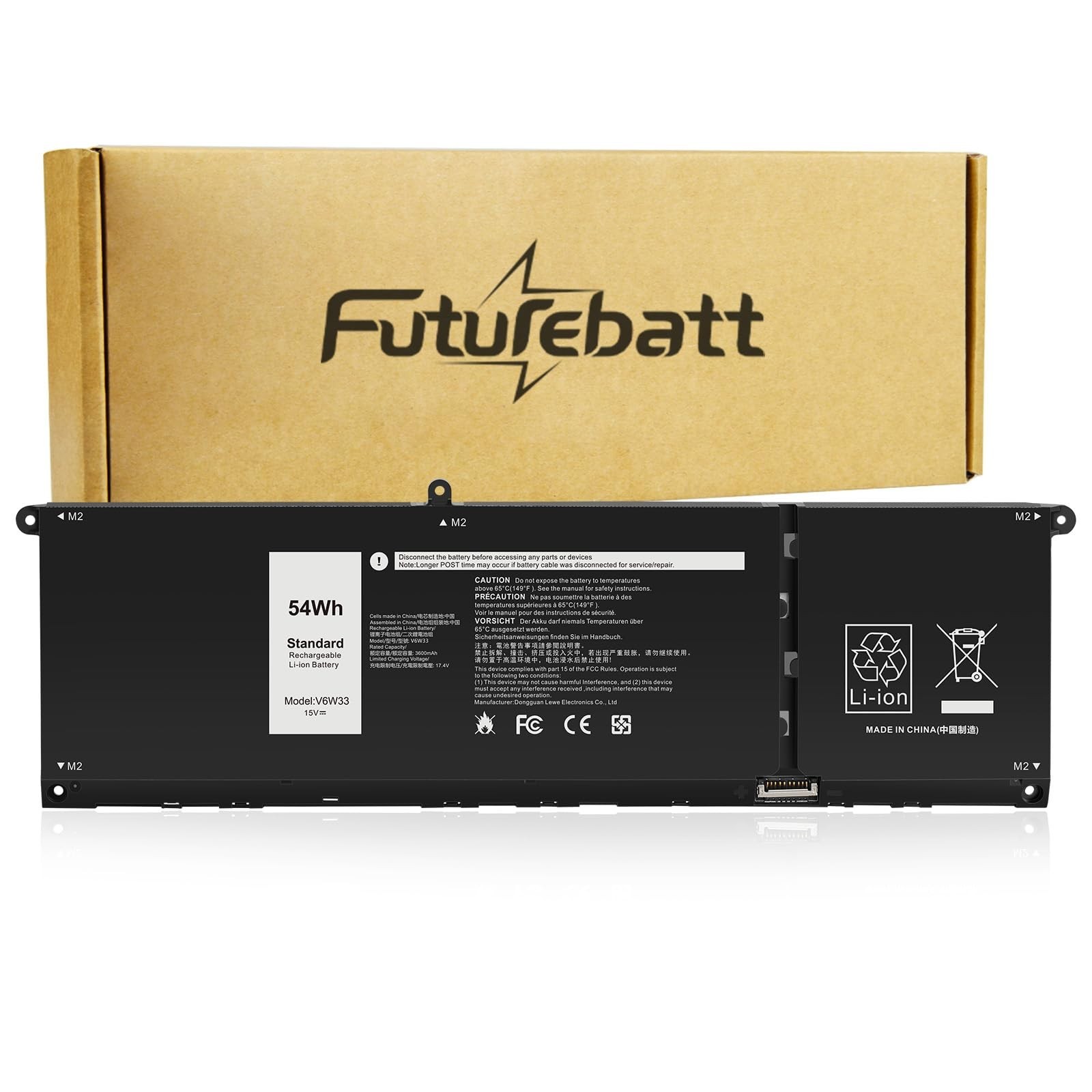 High-Capacity Replacement Battery for Dell Latitude & Inspiron Laptops - V6W33