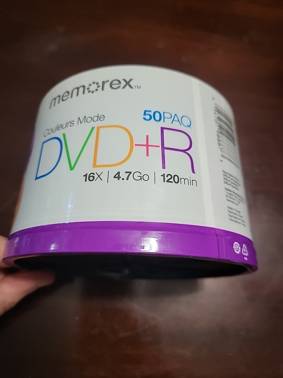 Memorex Couleurs Mode DVR + R: 50 Pack 120 Minute