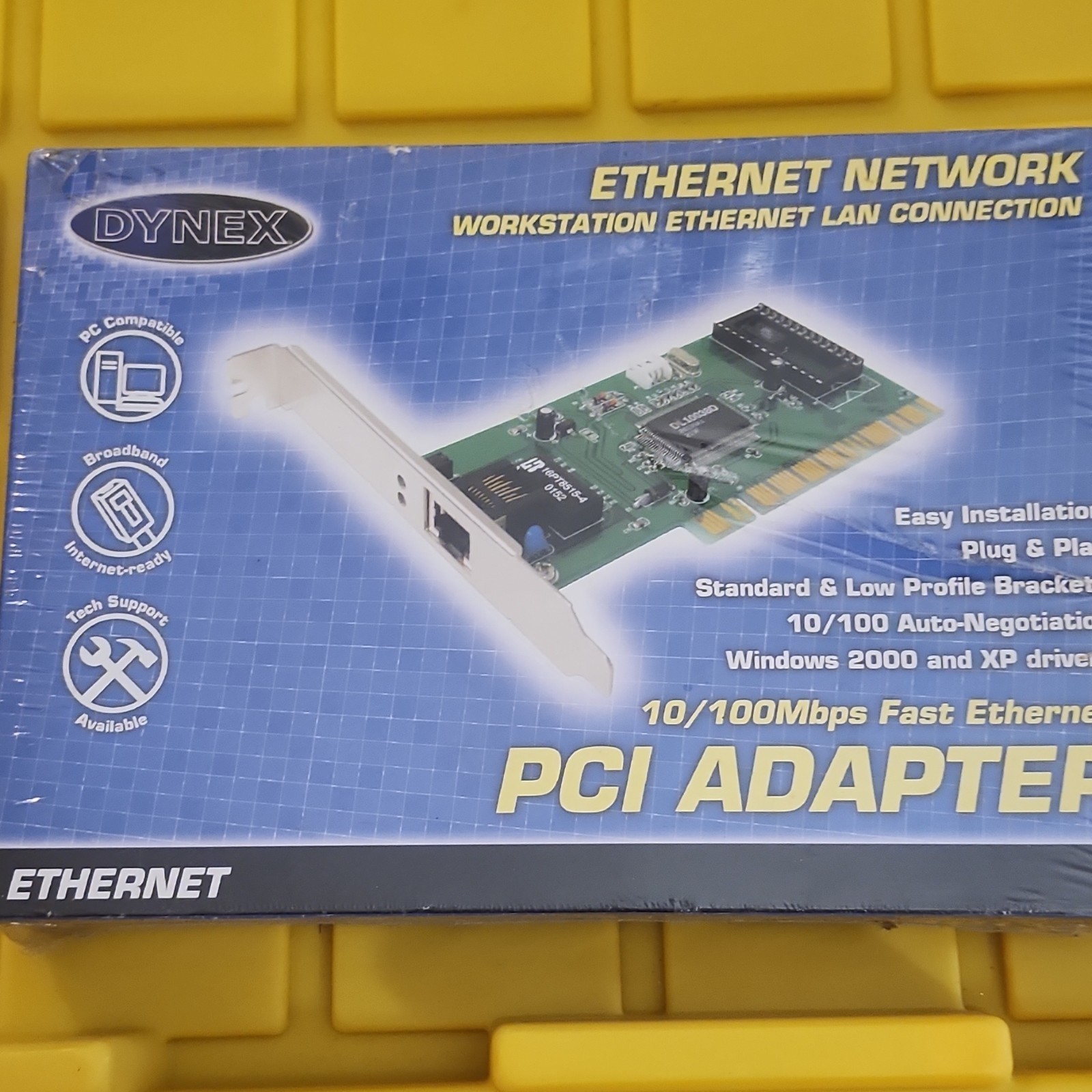 Dynex DX-E101 Fast Ethernet PCI Adapter 10/100Mbps New Sealed NOS