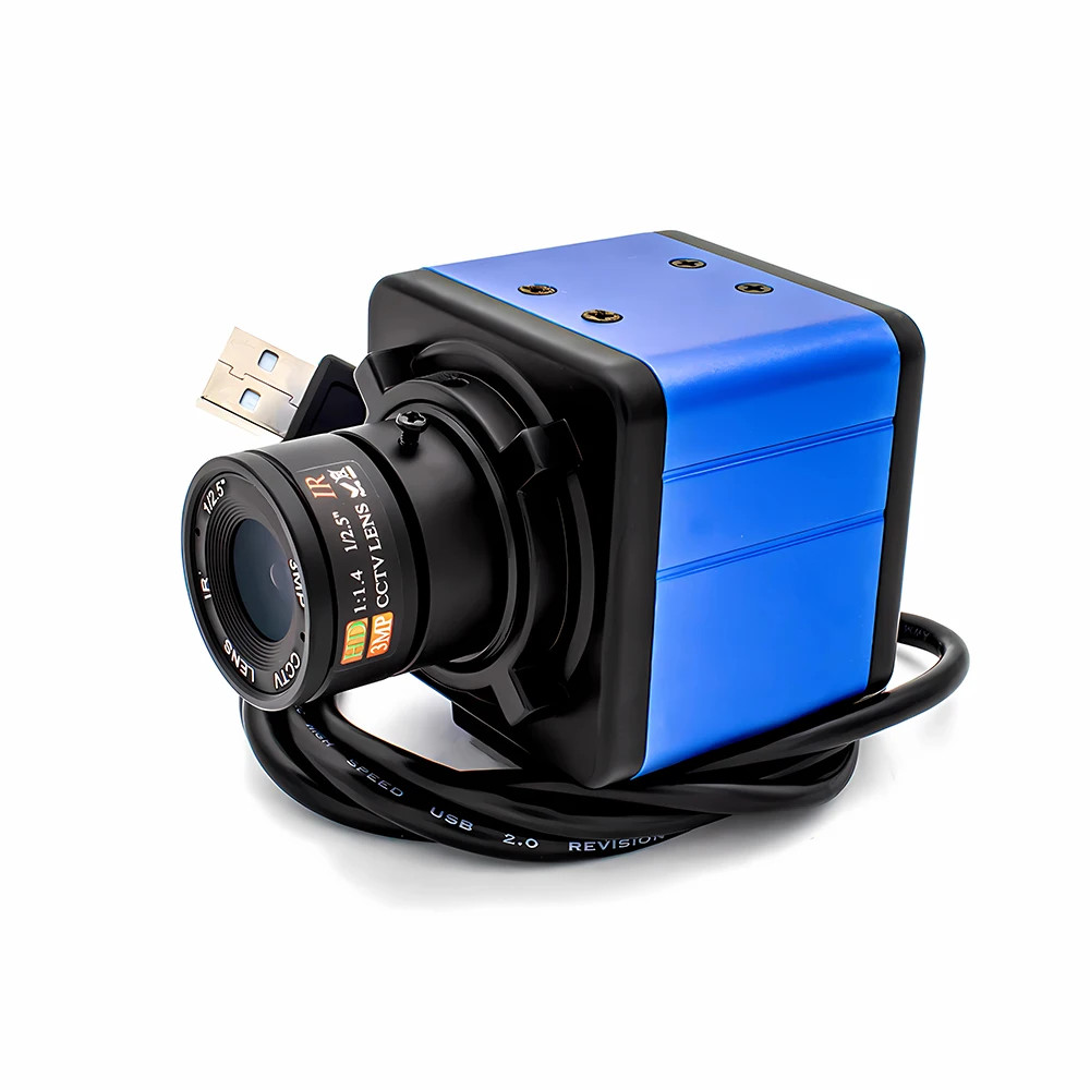 Global Shutter USB Camera 1080P 90FPS Industrial Metal Box With Fixed Focal Lens