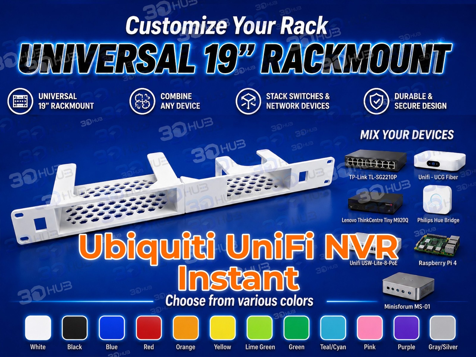 Ubiquiti UniFi NVR Instant 19" Rackmount 1U - Mix & Match with other devices
