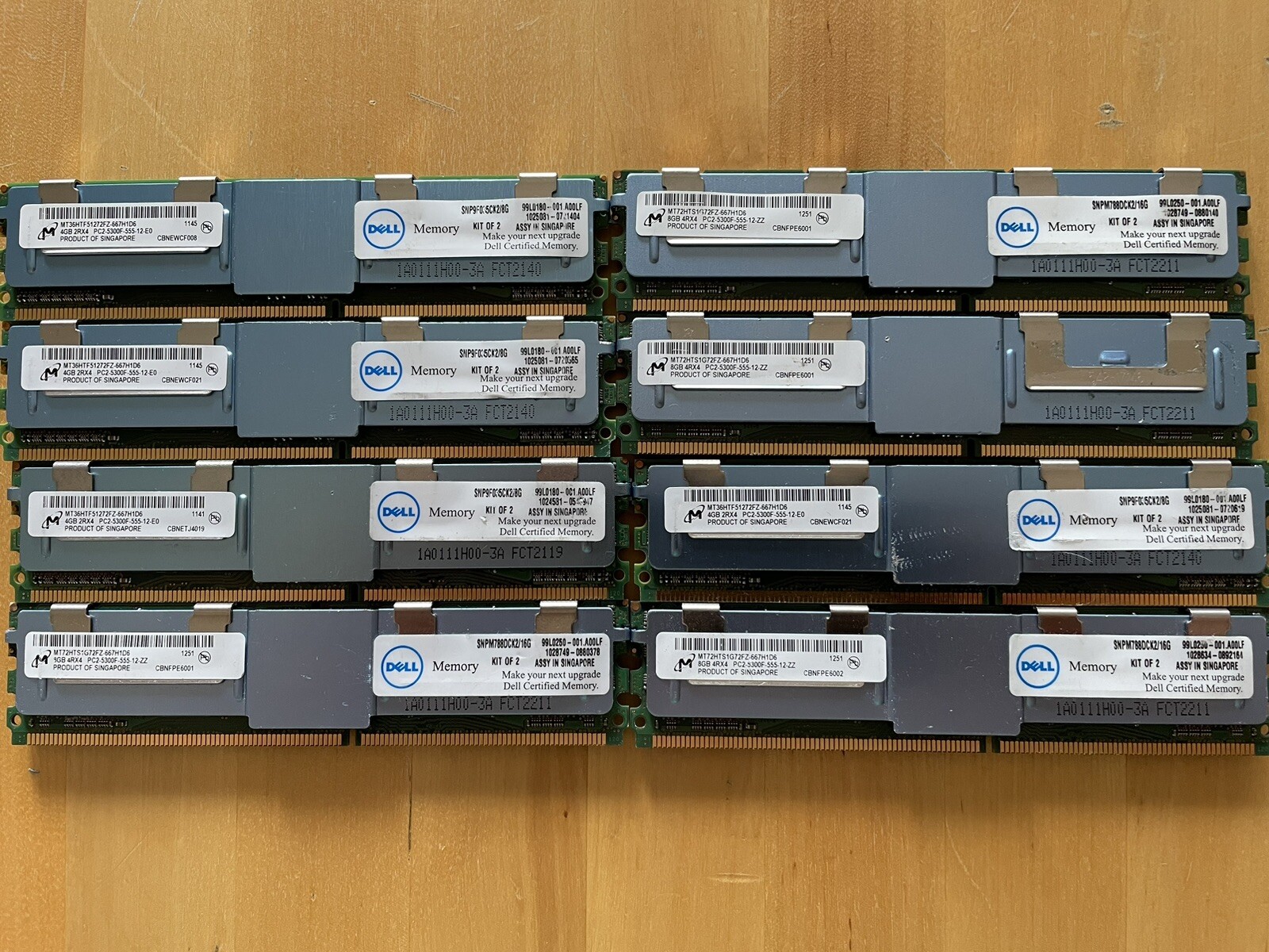 DELL Micron 4GB PC2 5300F 555 DIMM DDR2 MT36HTF51272FZ667H1D6 Server