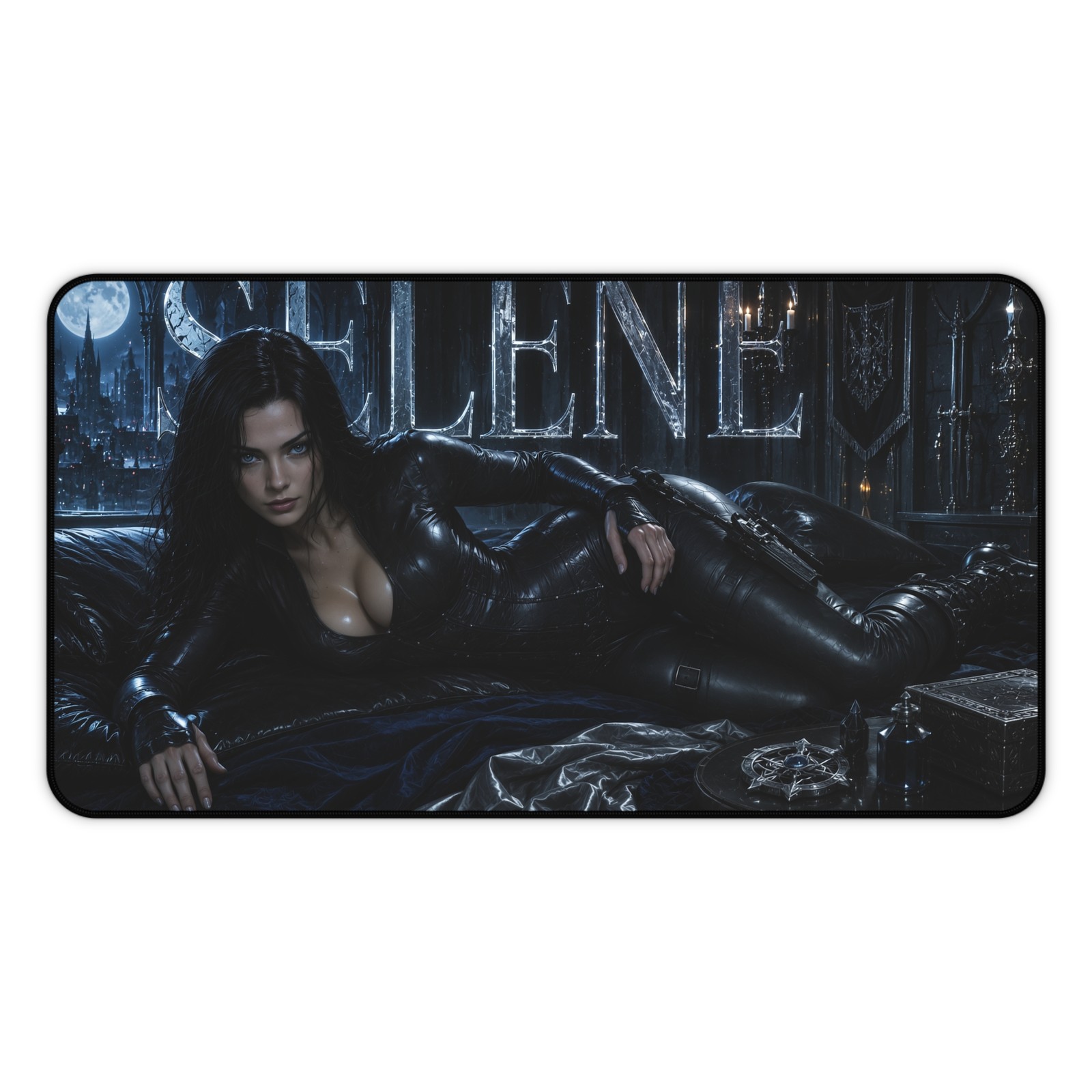 Selene Mouse Pad, Underworld XXL Gaming Desk Mat, Vampire Hunter Pad