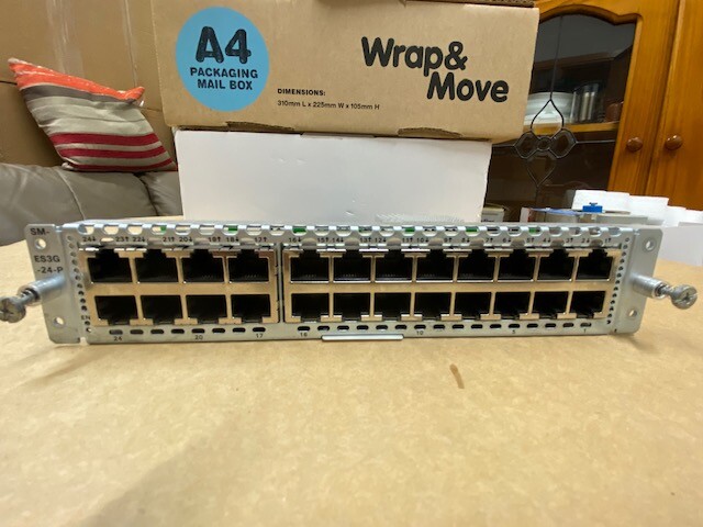 CISCO MODEL SM-ES3G-24-P , 24 x 10/100/1000 ETHERNET PORT ENHANCE EtherSwitch