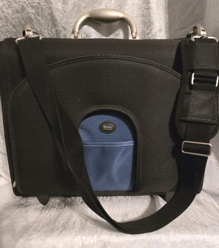 Michael Graves Architect Laptop Computer Briefcase Black Blue Business Travel...