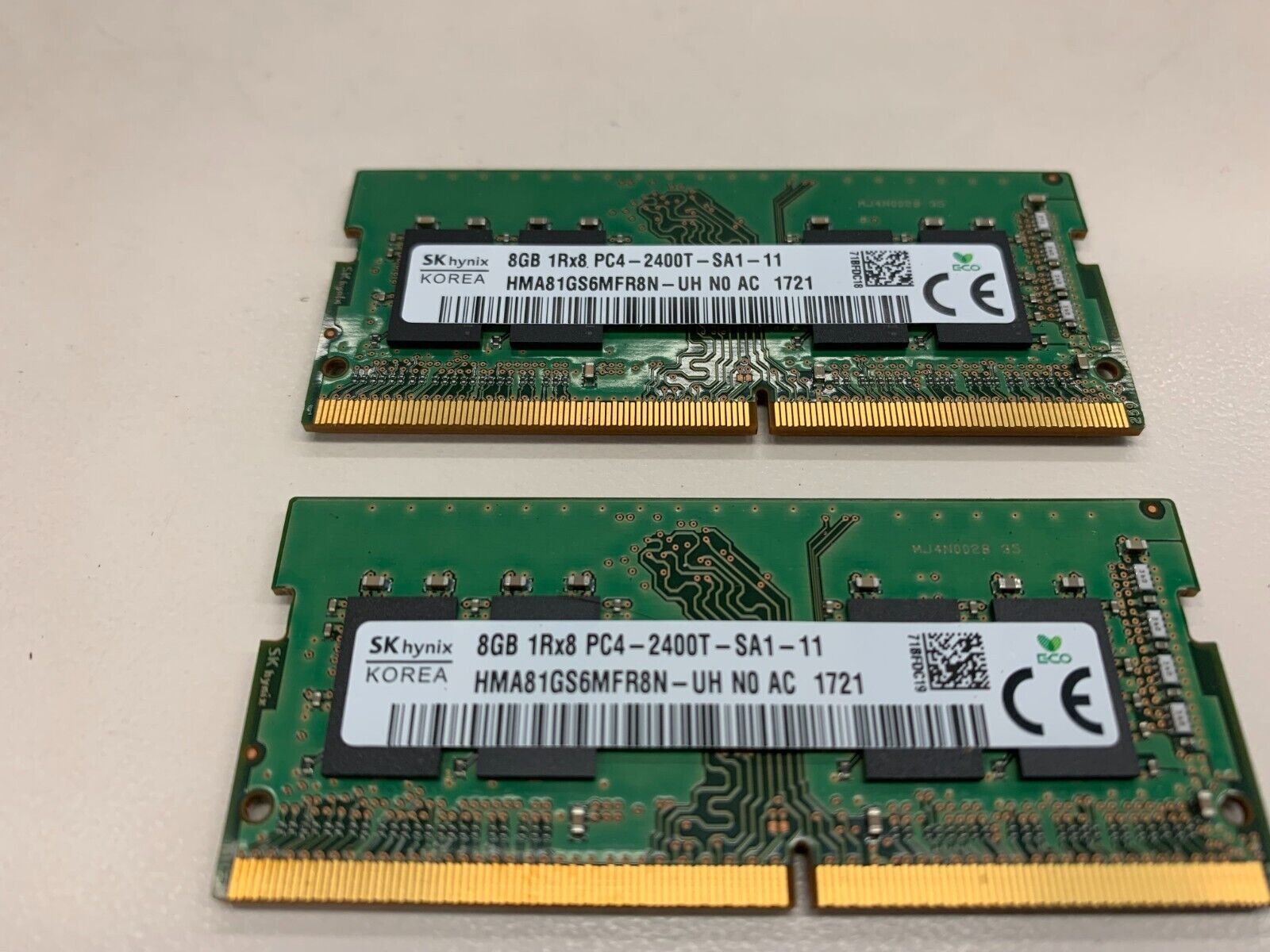 16GB 2 Sticks of SK Hynix 8GB PC4-2400T-SA1-11 DDR4 Laptop Memory