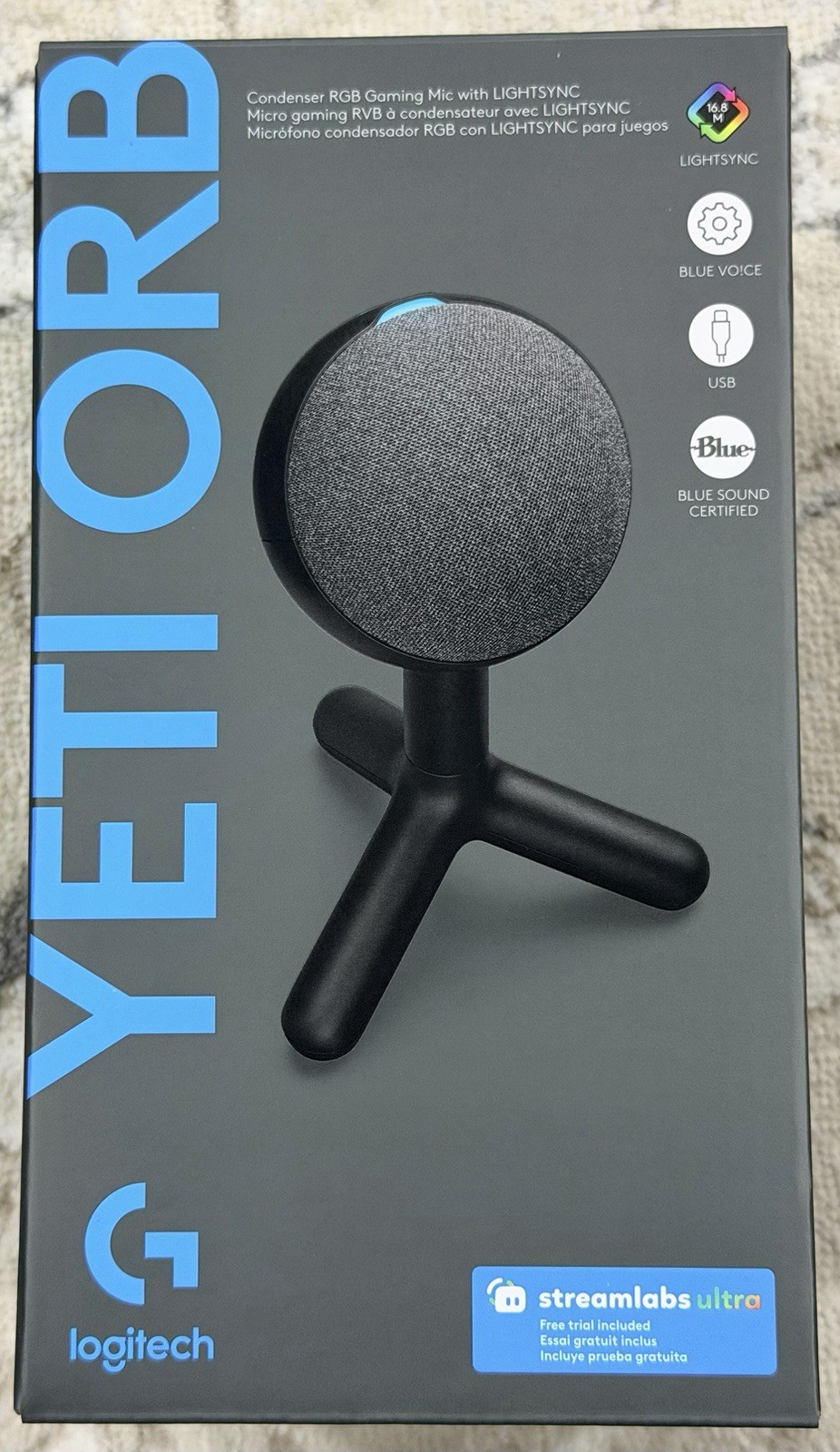 Logitech G Yeti Orb RGB Gaming USB Microphone w/ LIGHTSYNC (Brand New)