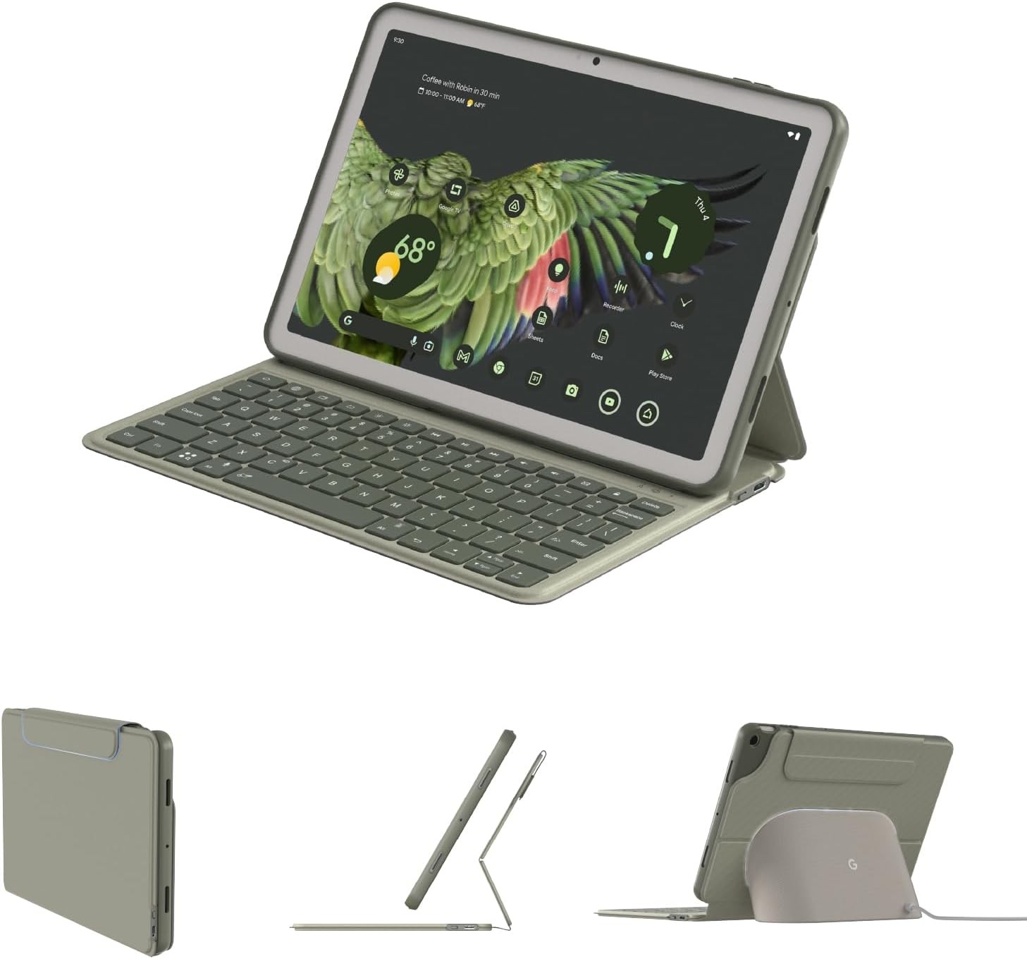 Case for Google Pixel Tablet 11 inch 2025 - Lightweight detachable keyboard, pen