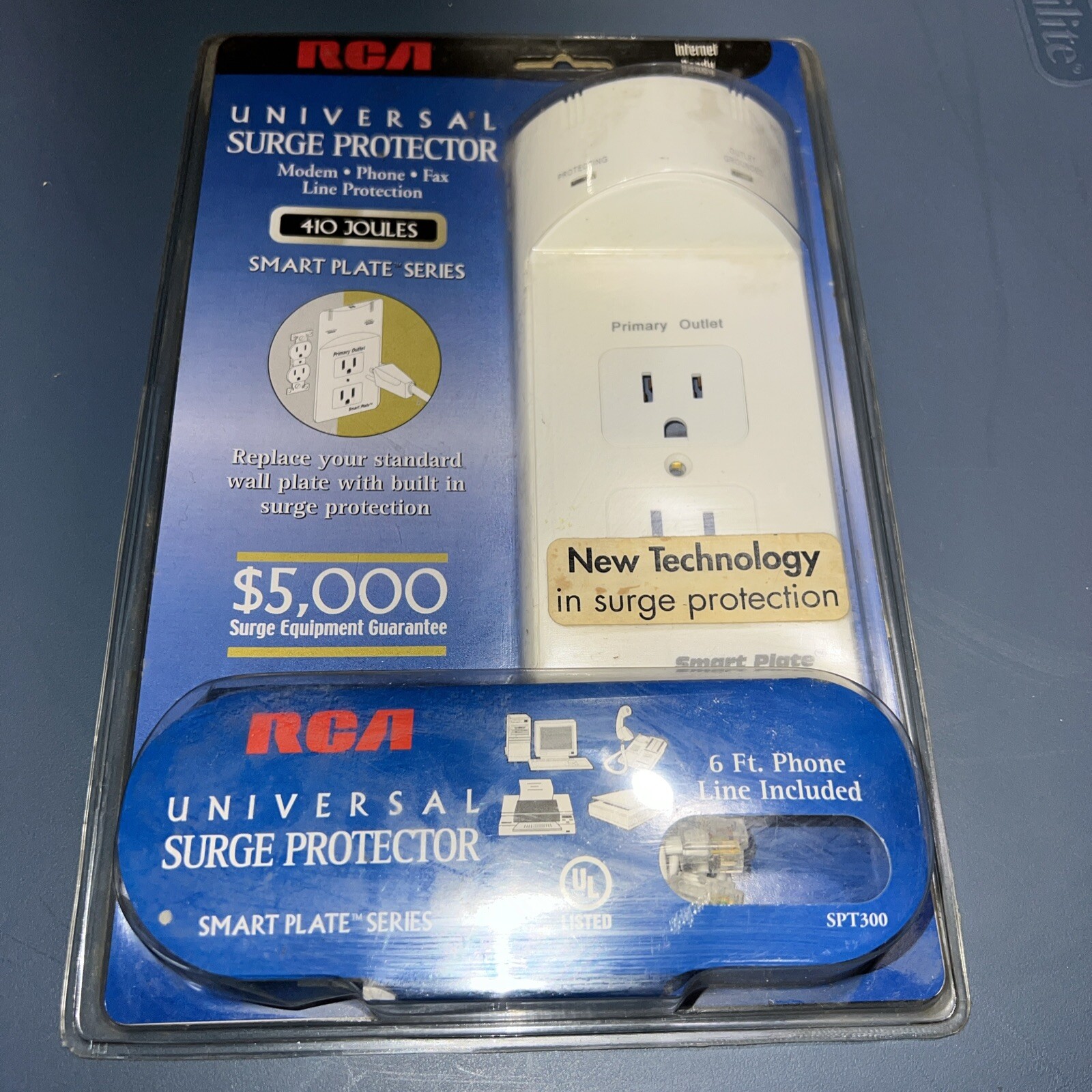 NEW RCA UNIVERSAL SURGE PROTECTOR SPT300 410 JOULES SMART PLATE SERIES $5000