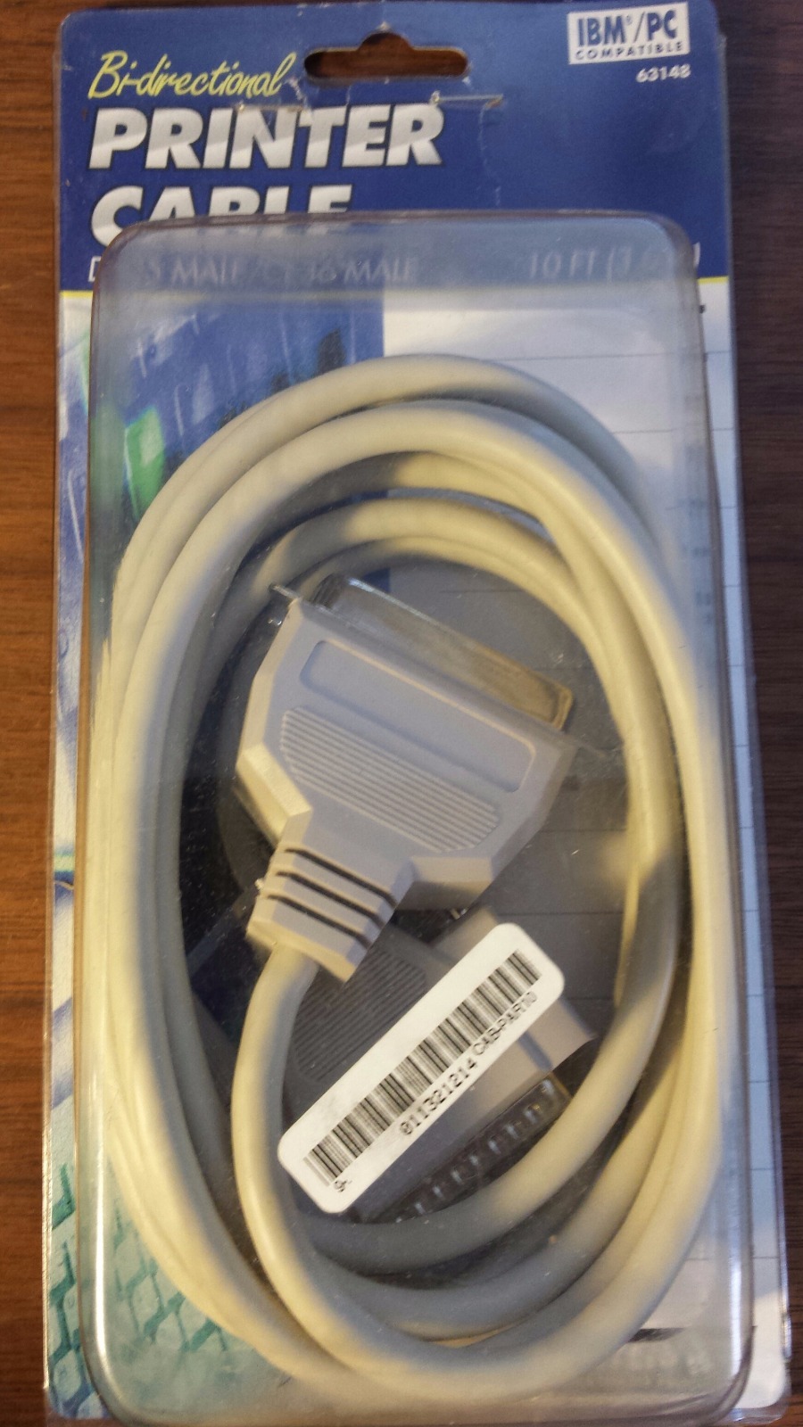 Bi directional printer cable db25 male/ce36 male 10 Ft 