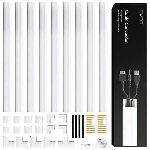 153" EVEO Cable Concealer Cable Hider  Silver Grey  Paintable New in Box