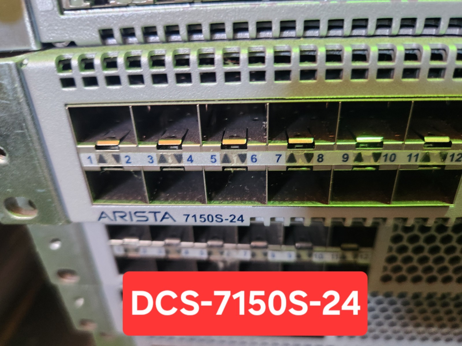 Arista DCS-7150S-24-F 24-Port 1/10G SFP+ Switch Front-to-Rear Airflow Dual Power