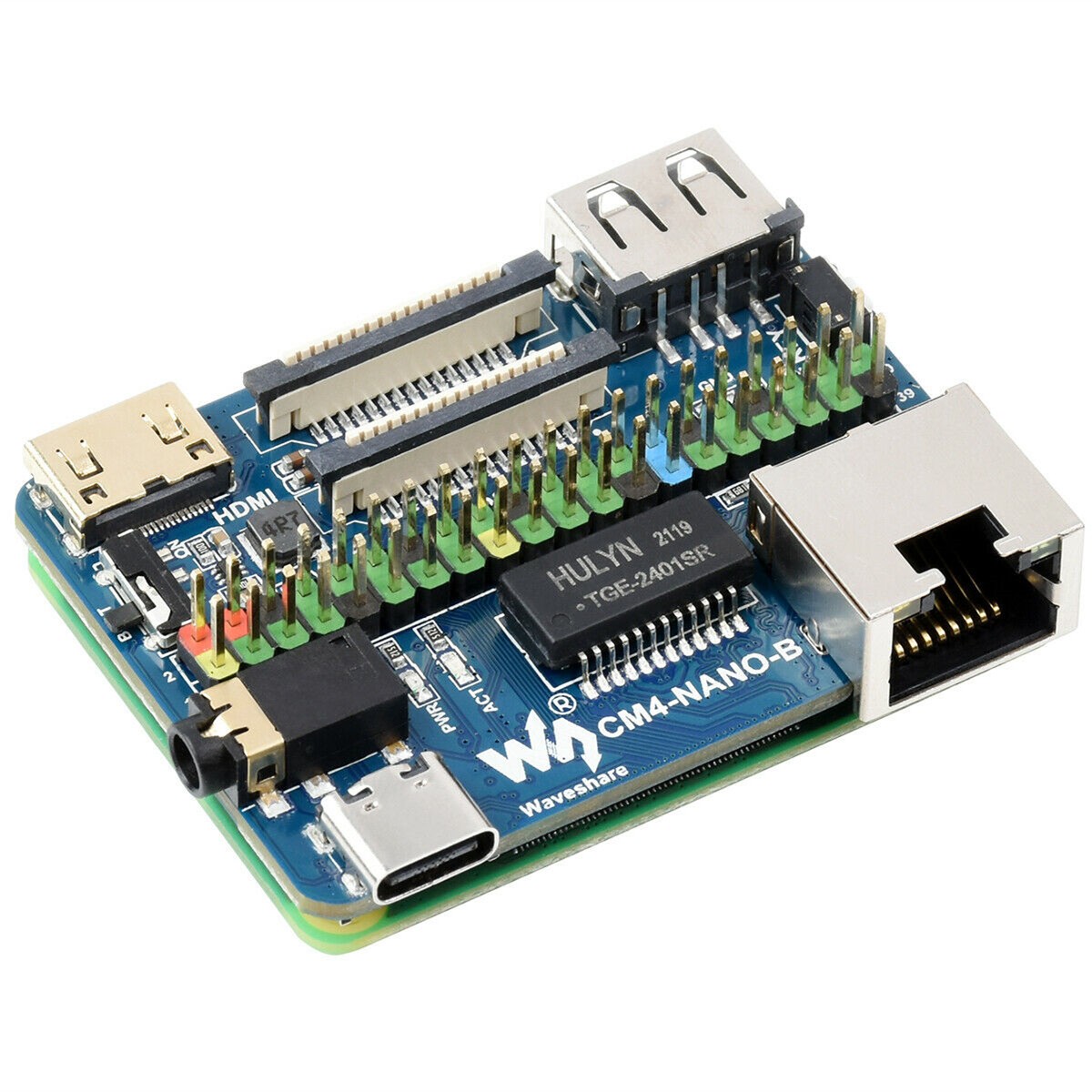 Dual Gigabit 5G 4G Ethernet Base Board (B) for Raspberry Pi Compute Module CM4