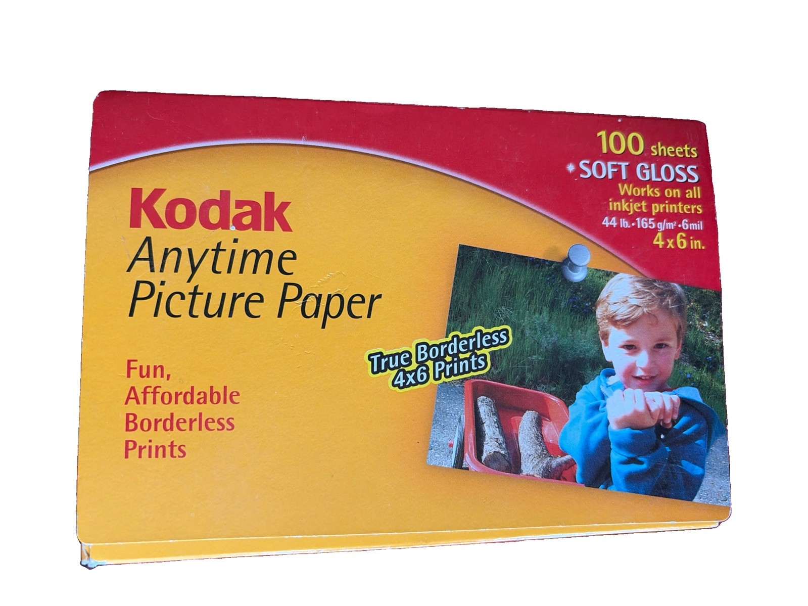 Vintage Kodak Anytime Picture Paper 4x6 100 Sheets Soft Gloss