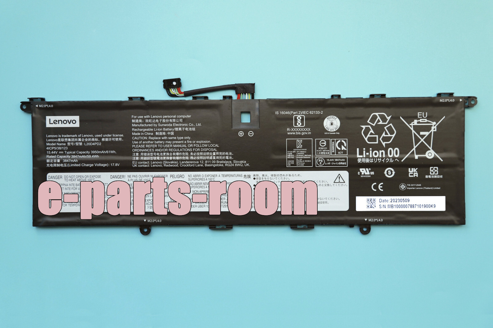 Genuine L20B4PD2 L20C4PD2 L20D4PD2 Battery For Lenovo ThinkBook 14p G2 ACH