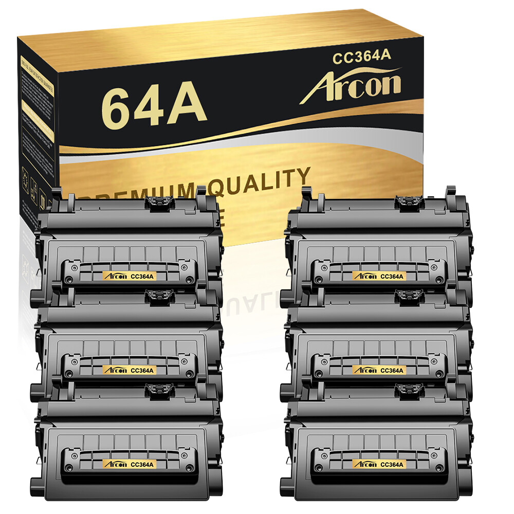 6PK Toner Cartridge Compatible With HP CC364A 64A LaserJet P4014n P4015n P4515n