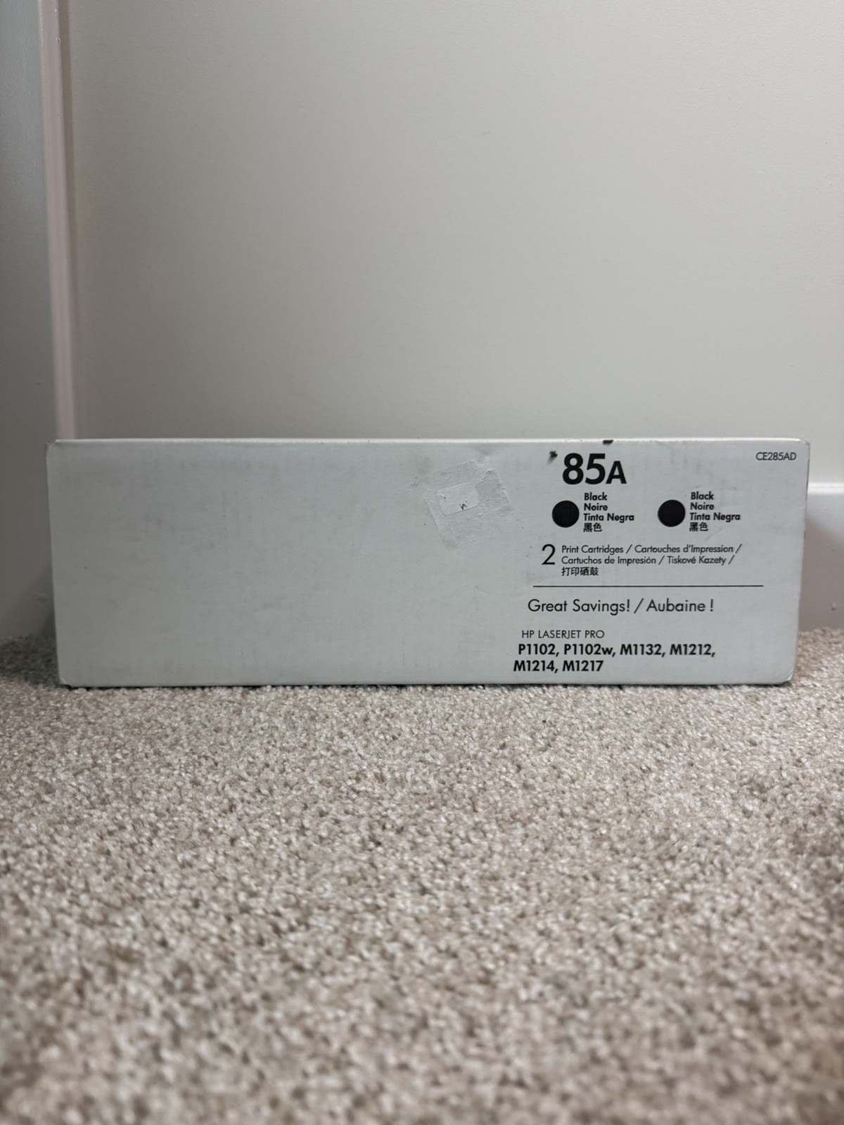 TWO GENUINE HP 85A CE285AD Black Original LaserJet Toner Cartridges 2 Cartridges