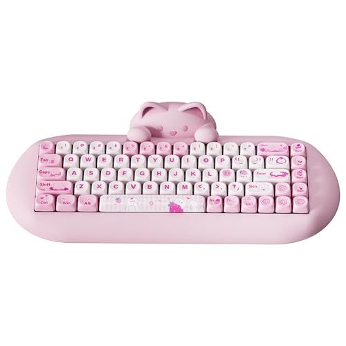 YUNZII C68 Wireless Mechanical Keyboard Cute Cat Compatible with PS4/PS5 65%