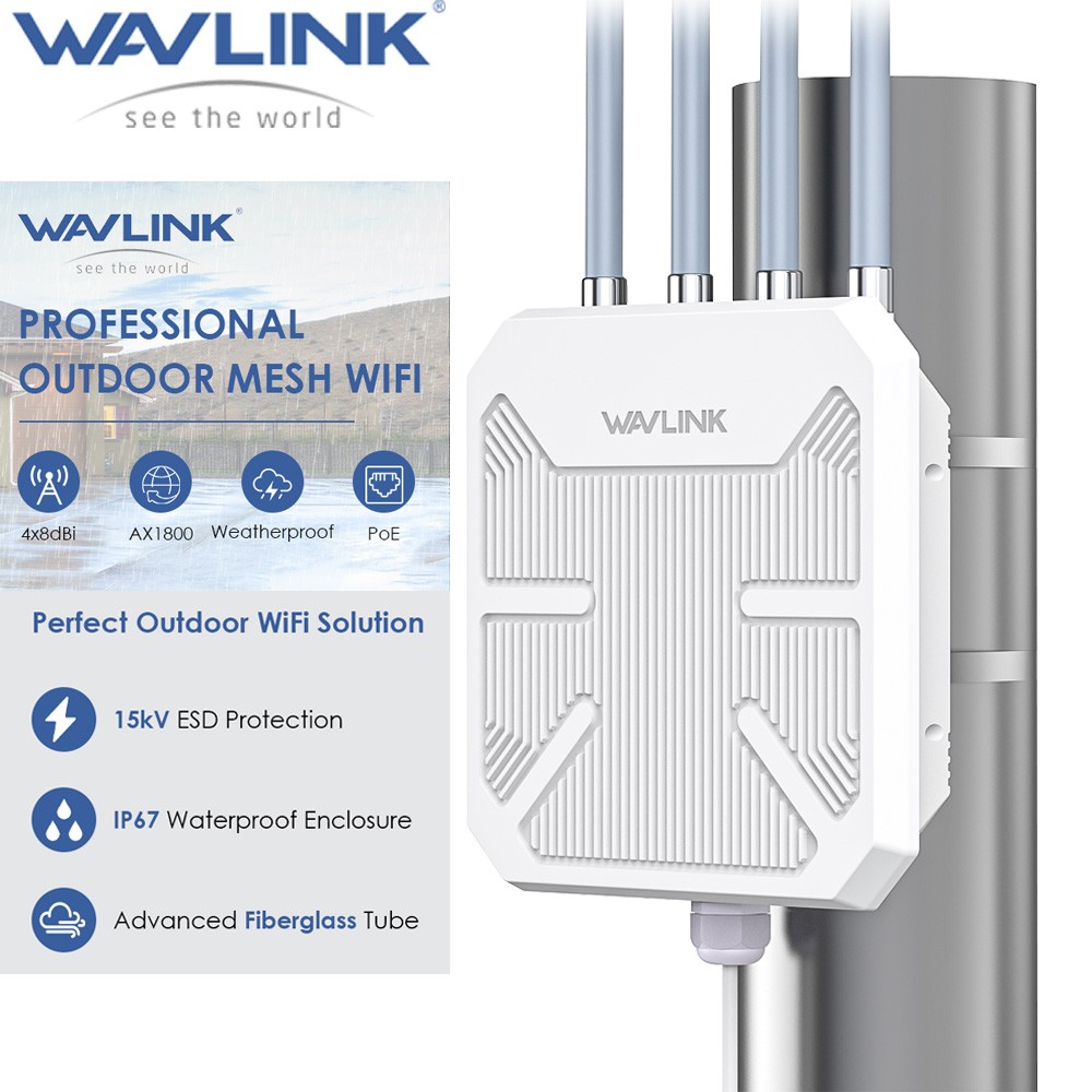 Wavlink Wifi 7 Wifi 6 Wireless Signal Extender Outdoor Router Wifi Booster IP67