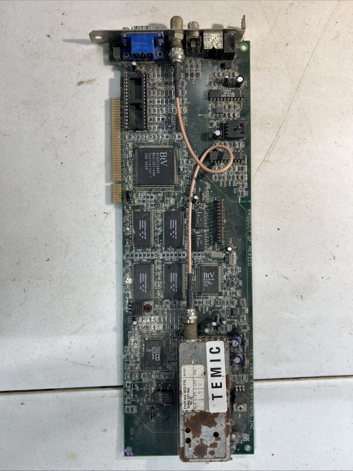 Vintage STB Systems PCI Video Capture TV Card 210-0214-001 1X0-0423-303 Untested