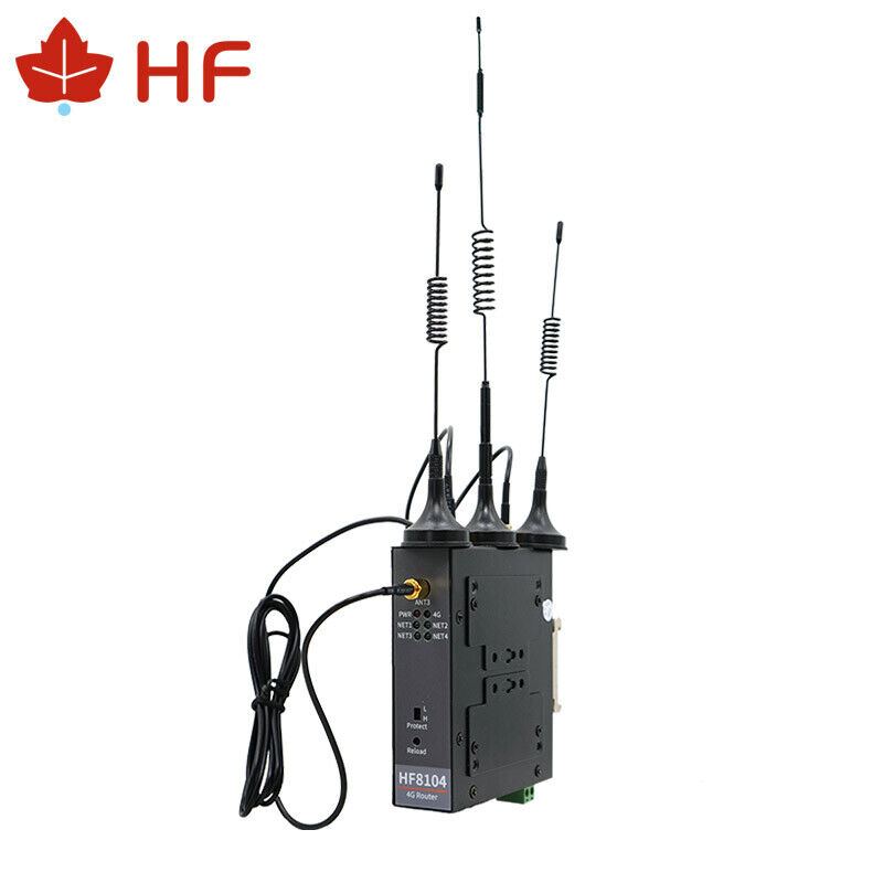 Industrial 4G Four Network Port GPRS Router MQTT D2D Virtual Port RJ45 Linux HF