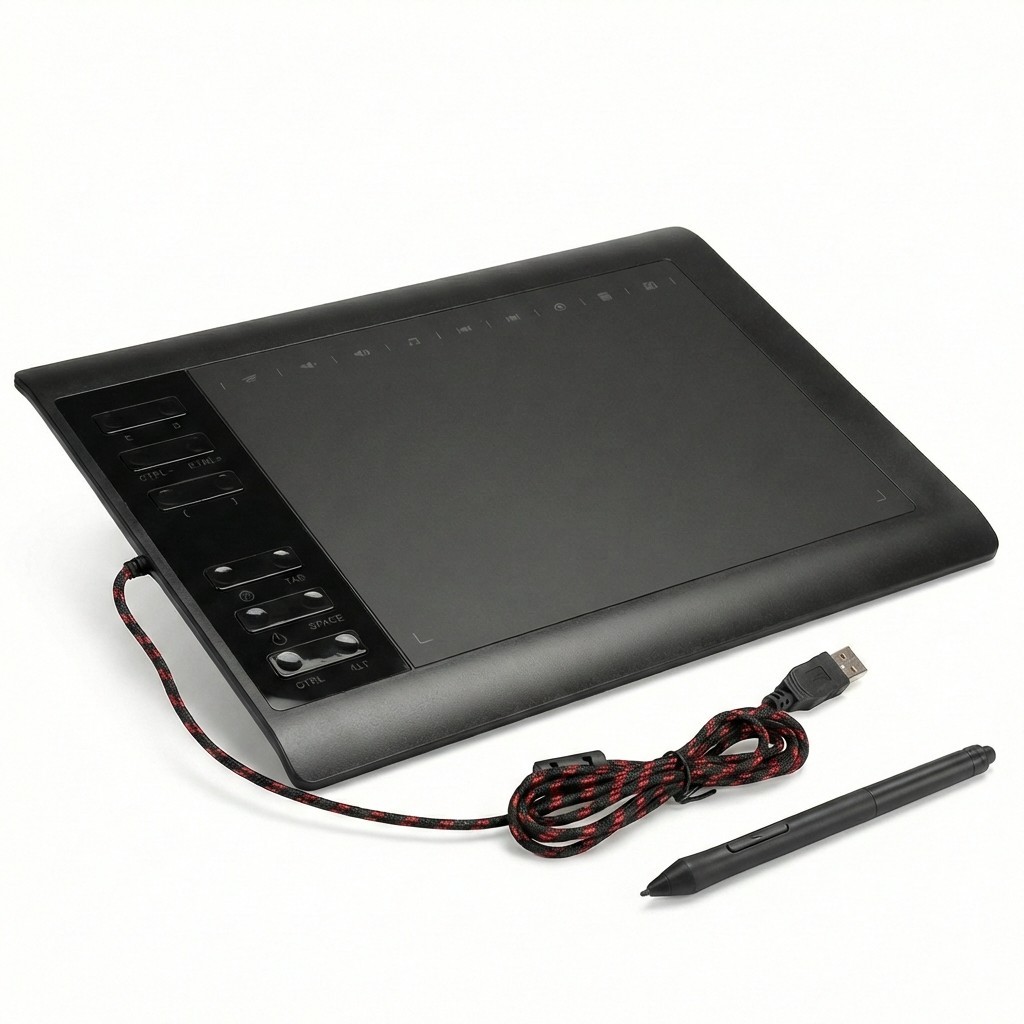 Graphic Drawing Tablet 10x6 Inch with Stylus | Digital Art Pad for PC & Mac