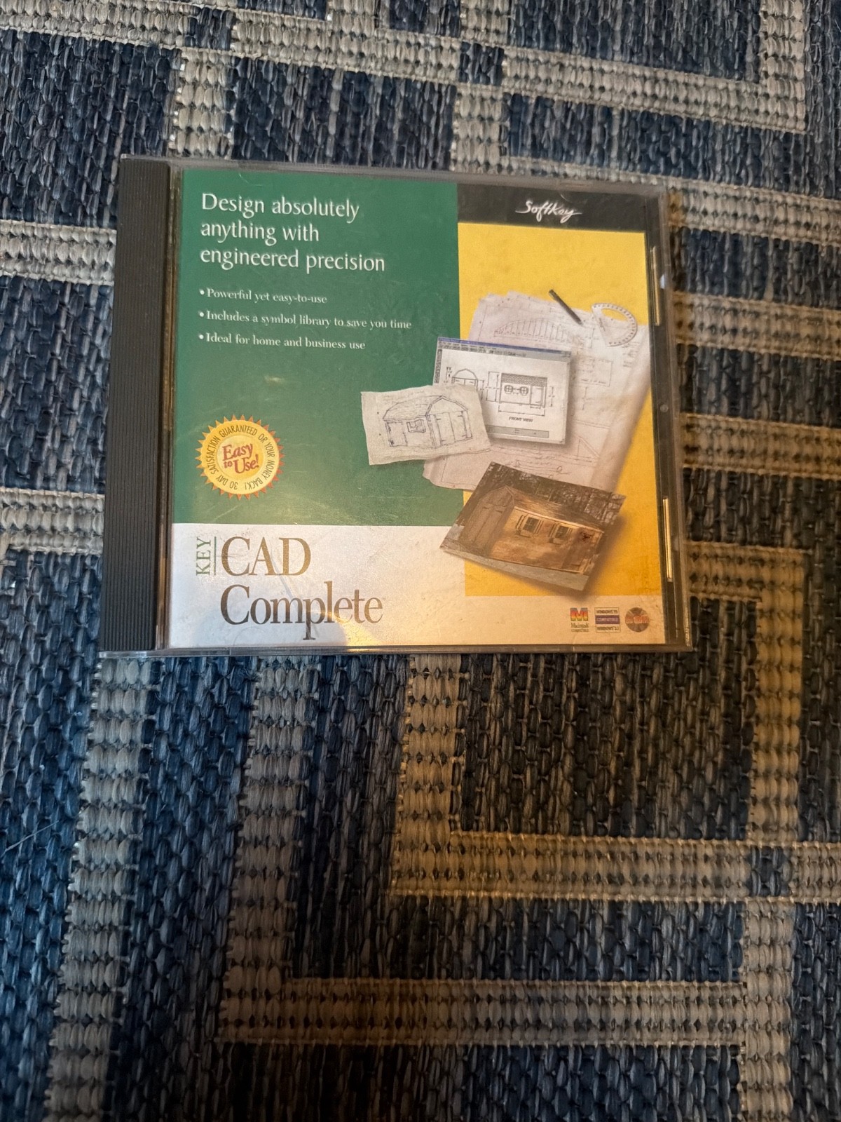 Vintage Key CAD Complete CD-Rom Software by Softkey for Windows 386