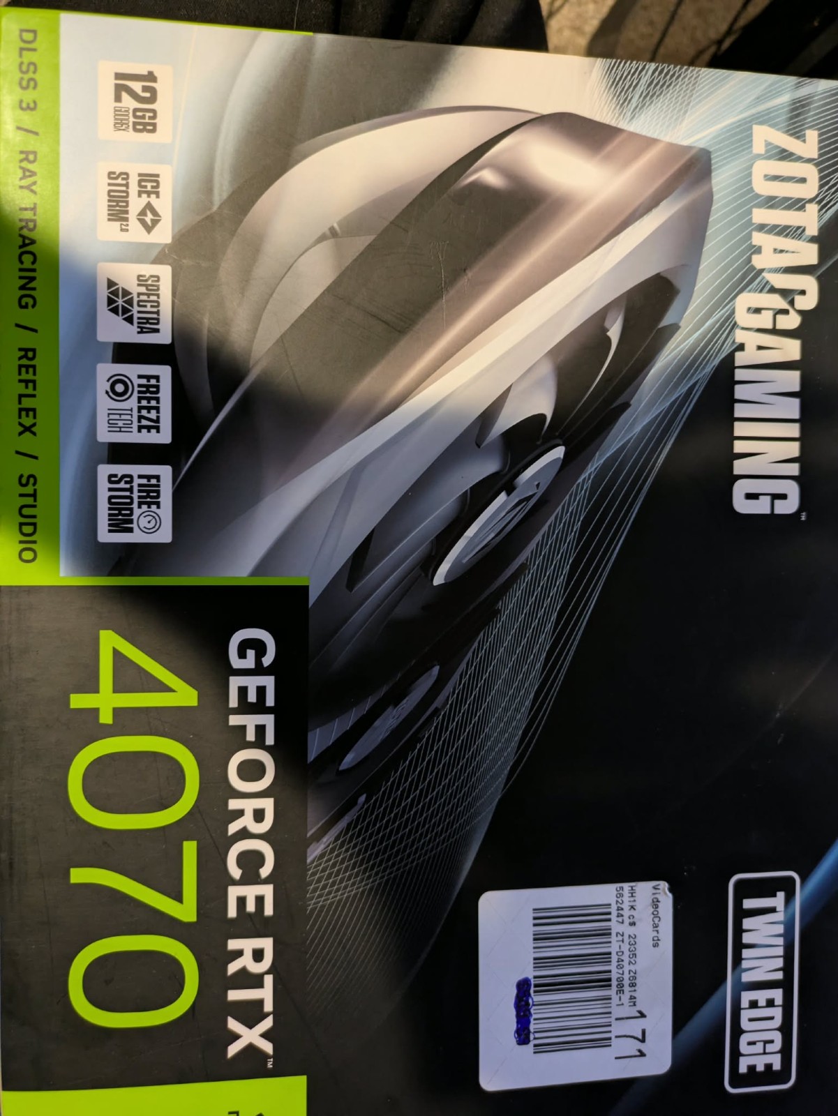 ZOTAC GAMING GeForce RTX 4070 Twin Edge OC 12GB GDDR6X Graphics Card
